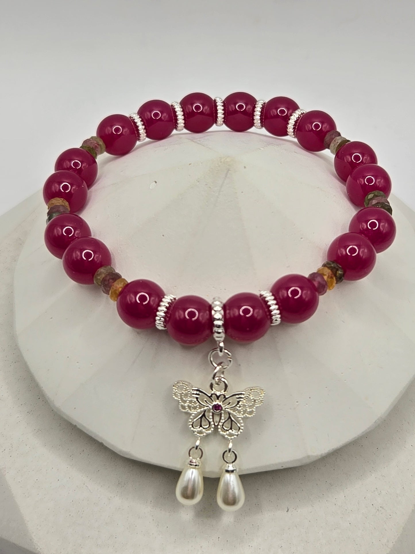 Ruby & Tourmaline Bracelet – Vibrant Elegance & Playful Charm
