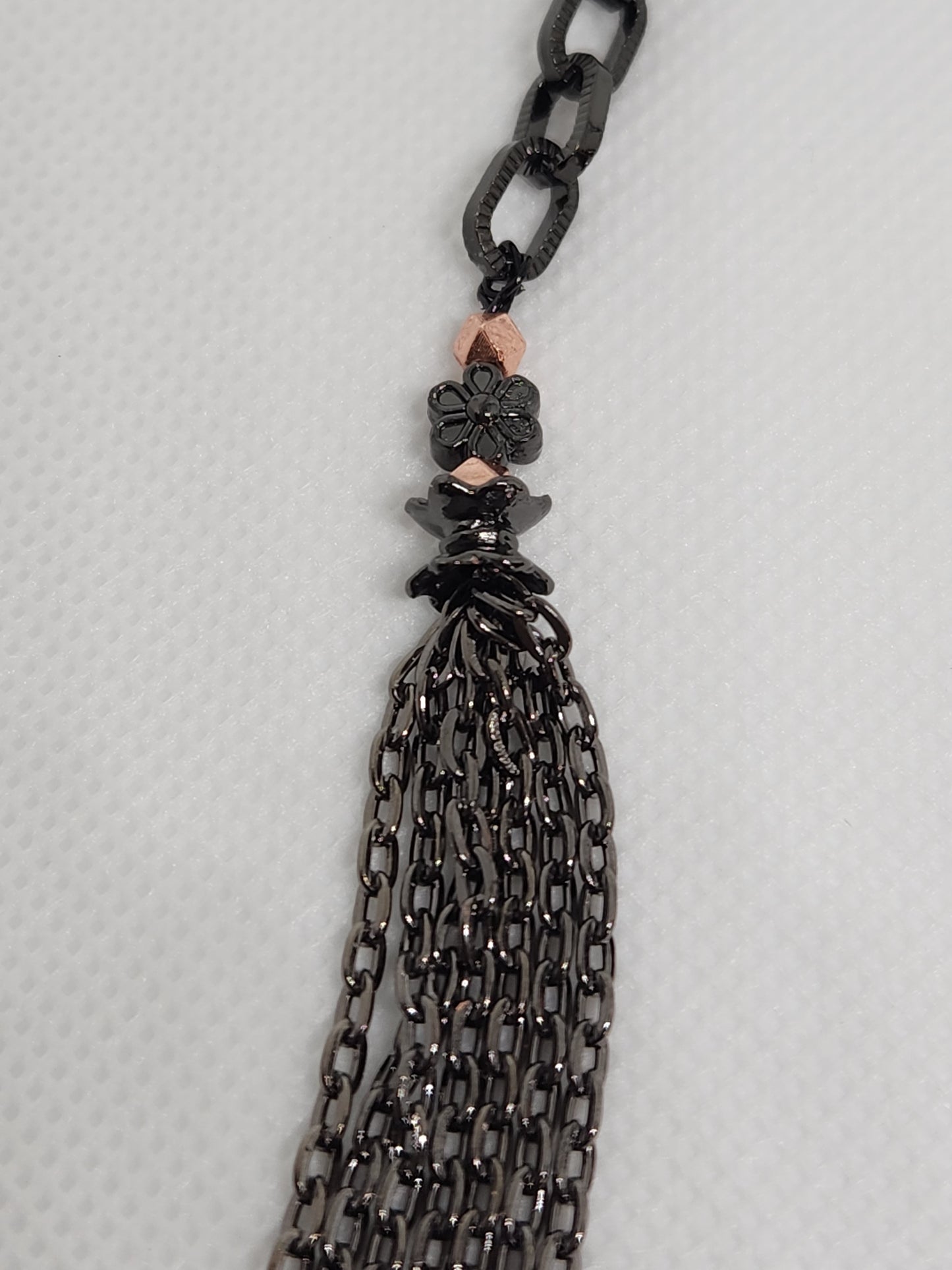 Midnight Elegance Garnet Necklace