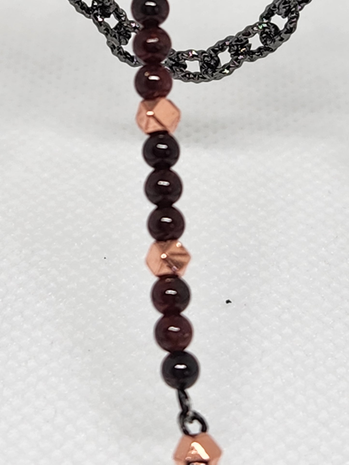 Midnight Elegance Garnet Necklace