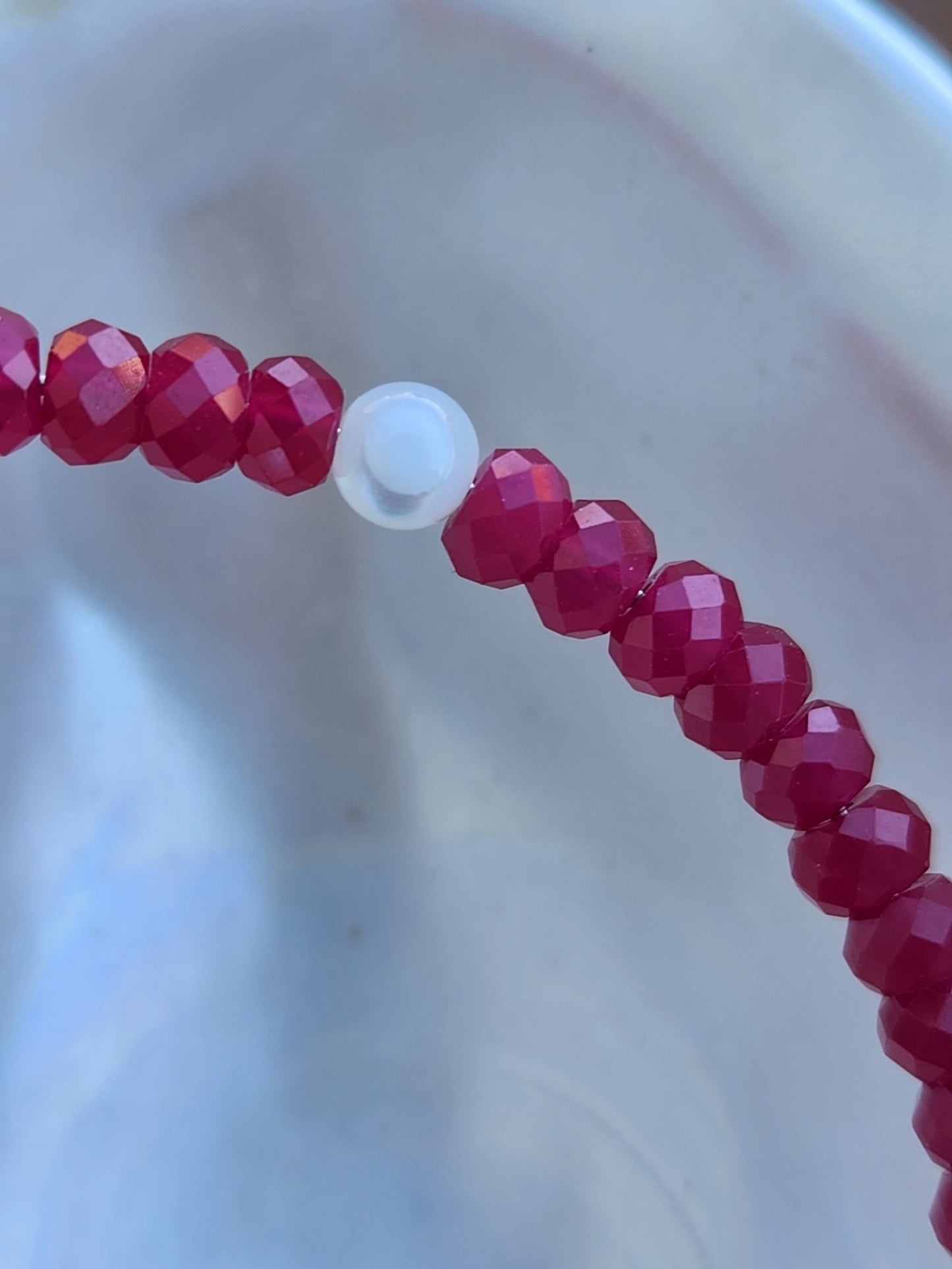 Eternal Radiance Ruby and Pearl Bangle Set