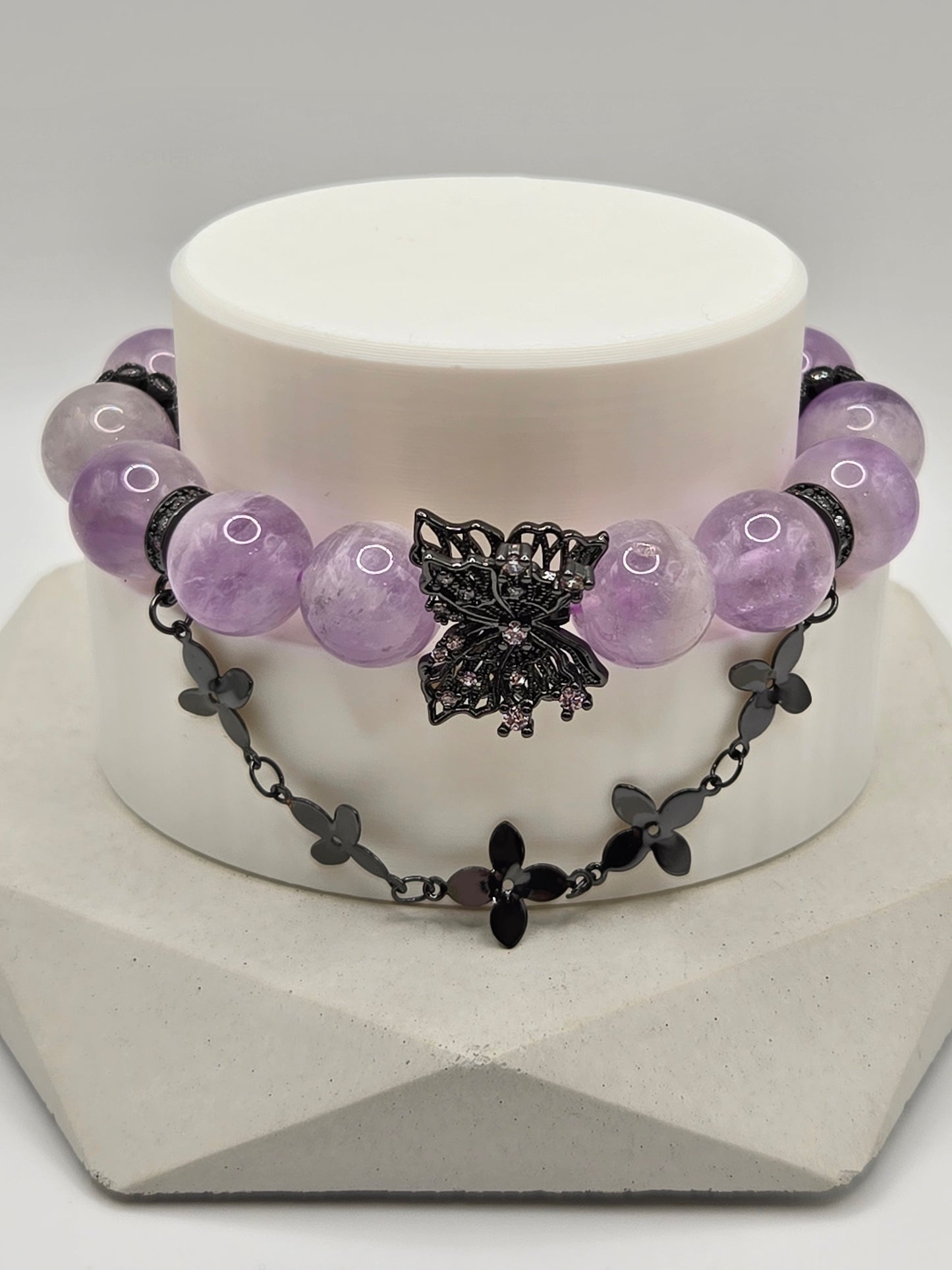 Amethyst Butterfly Bracelet