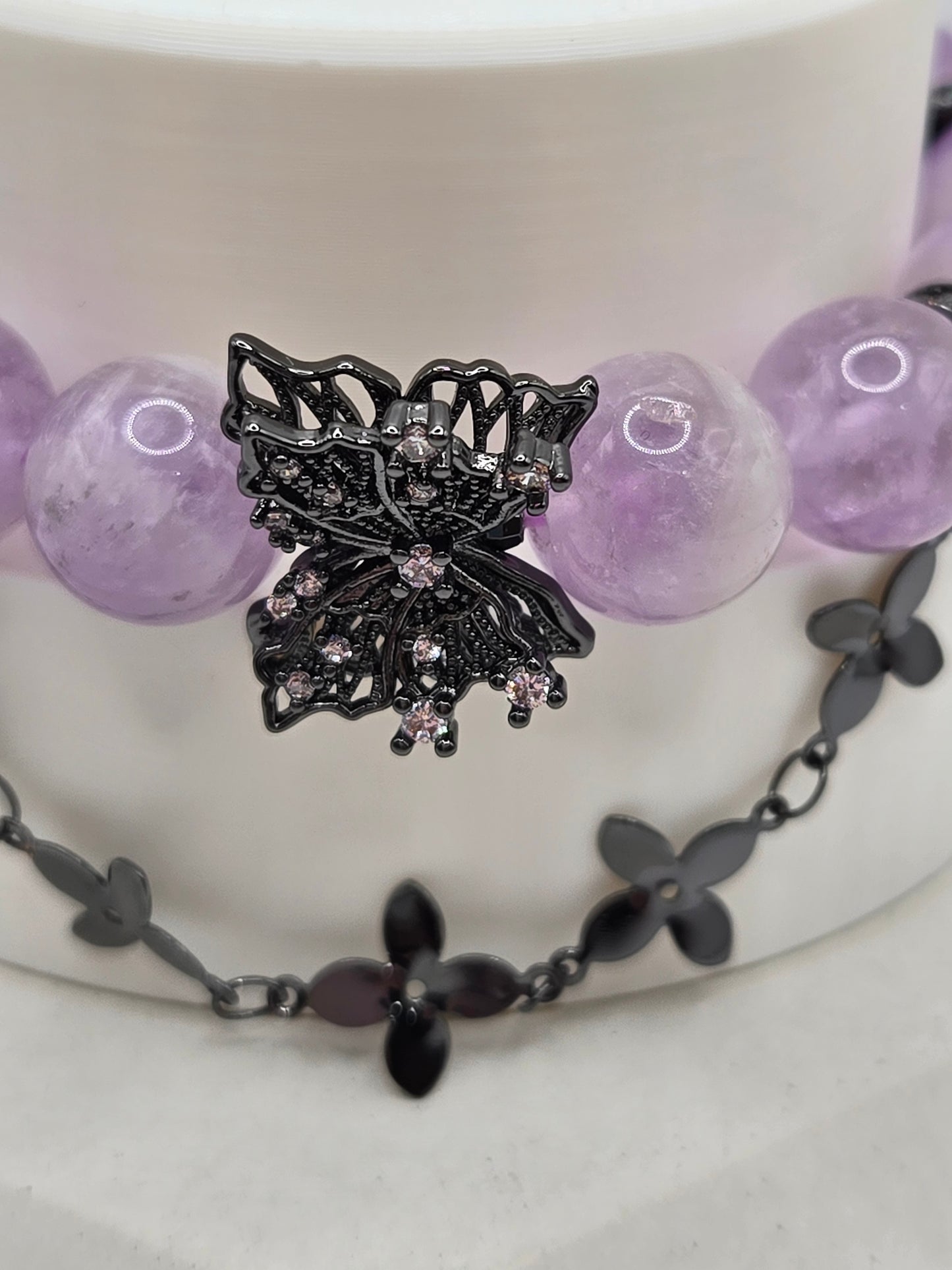 Amethyst Butterfly Bracelet