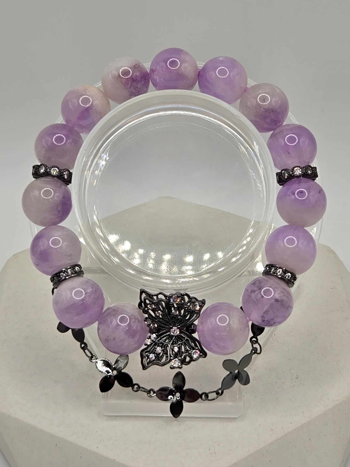Amethyst Butterfly Bracelet