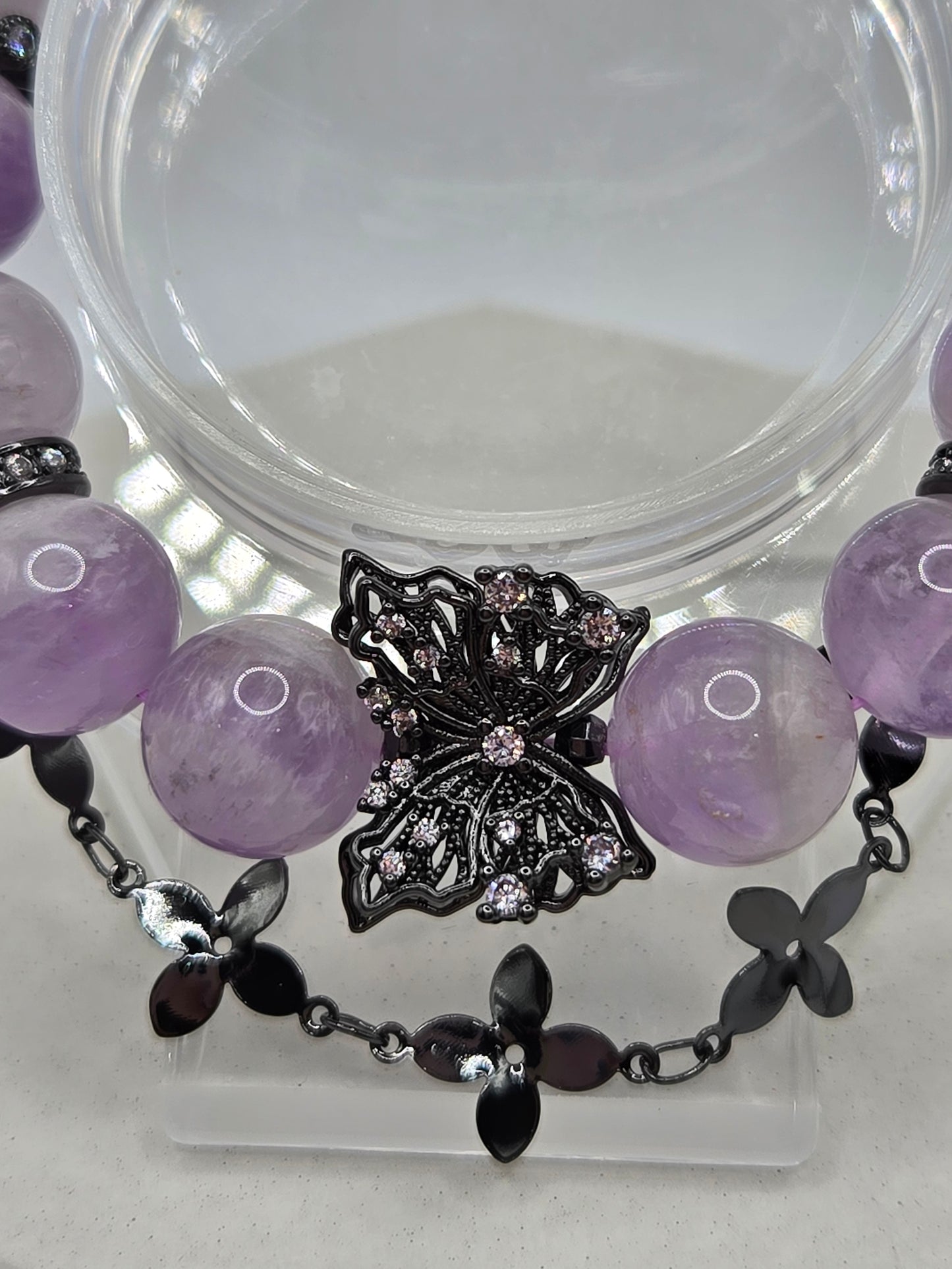 Amethyst Butterfly Bracelet
