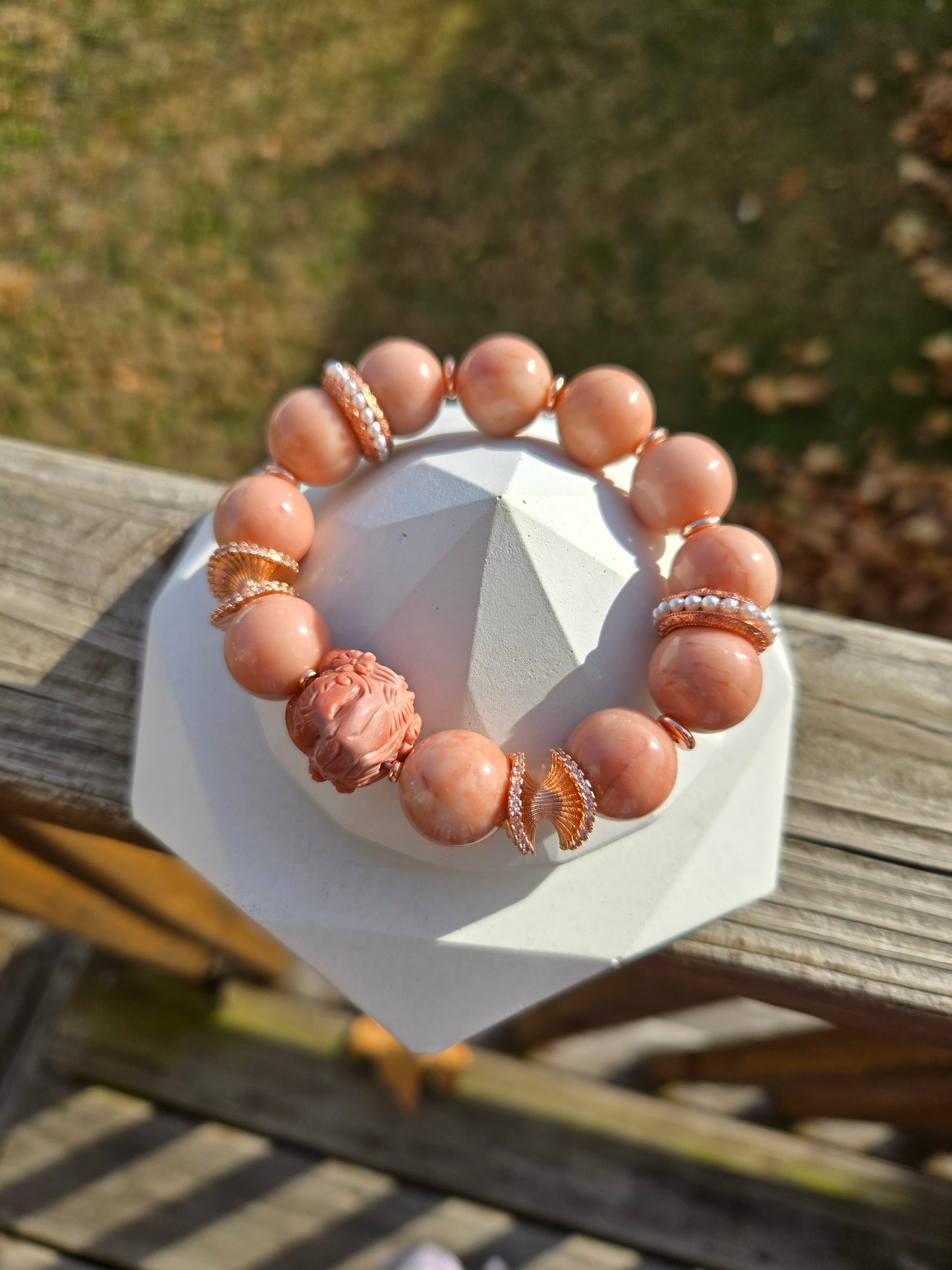 Peachy Pink Alashan Fox Bracelet