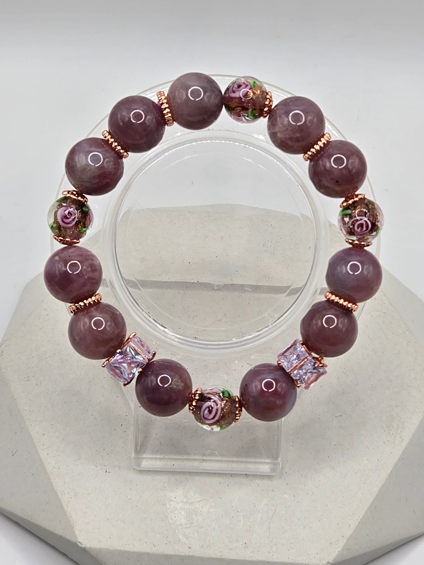 Madagascar Purple Rose Quartz Bracelet