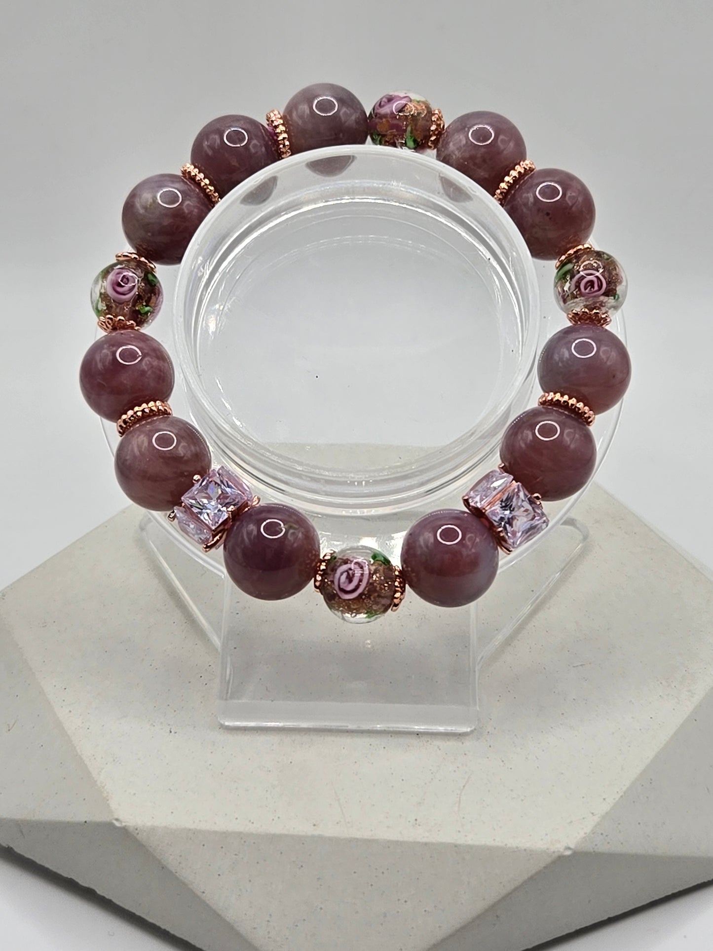 Madagascar Purple Rose Quartz Bracelet