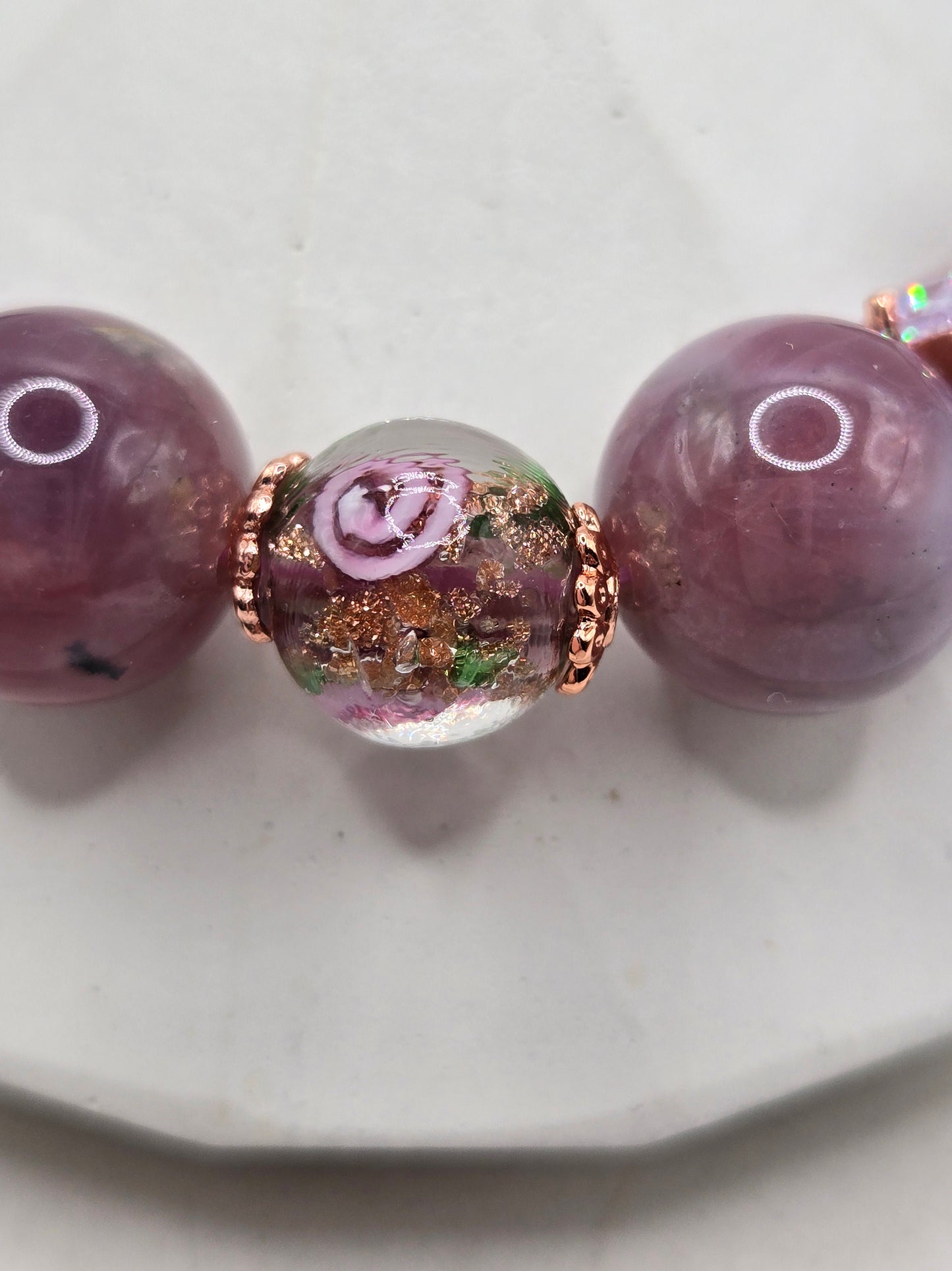 Madagascar Purple Rose Quartz Bracelet