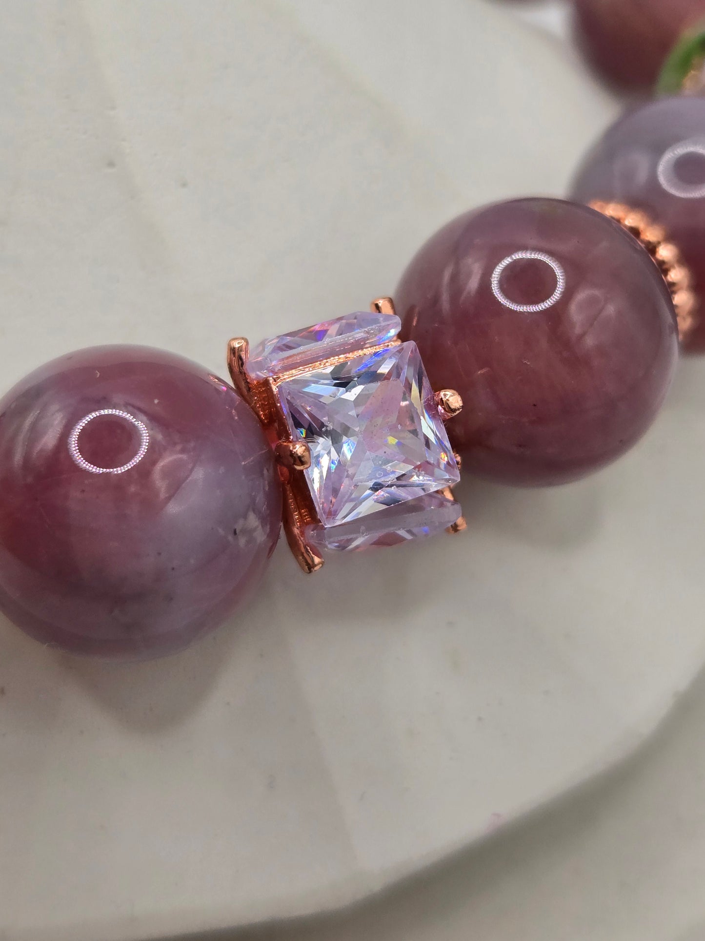 Madagascar Purple Rose Quartz Bracelet