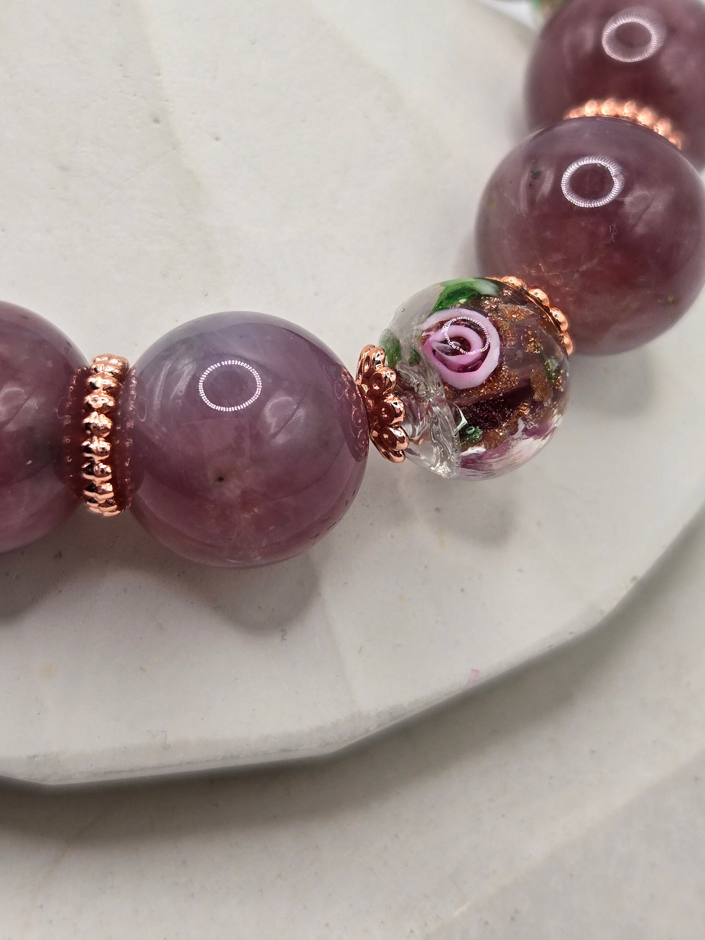 Madagascar Purple Rose Quartz Bracelet