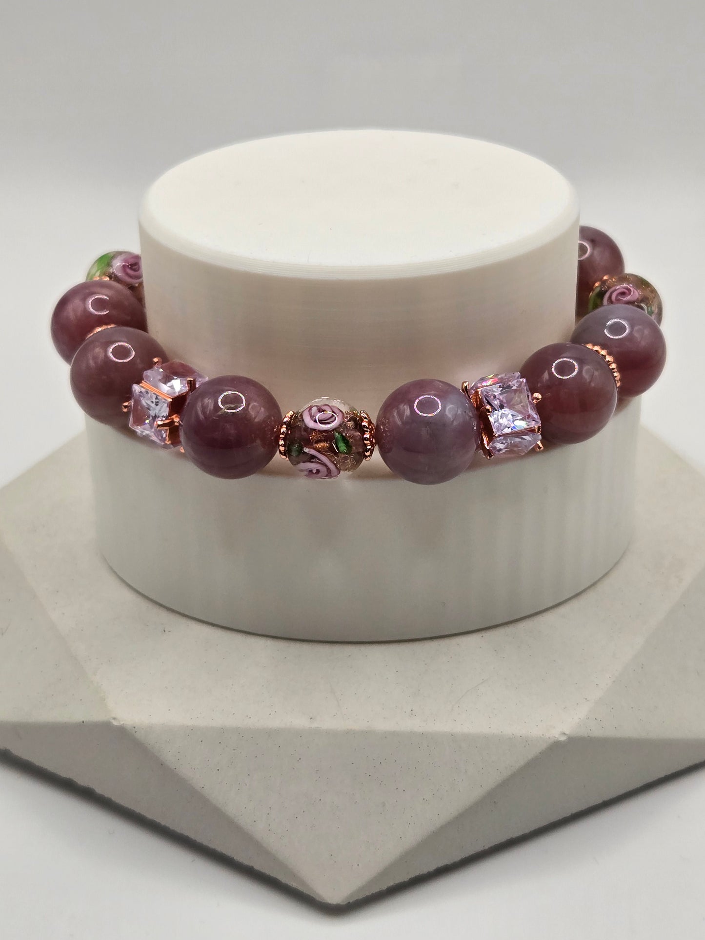 Madagascar Purple Rose Quartz Bracelet