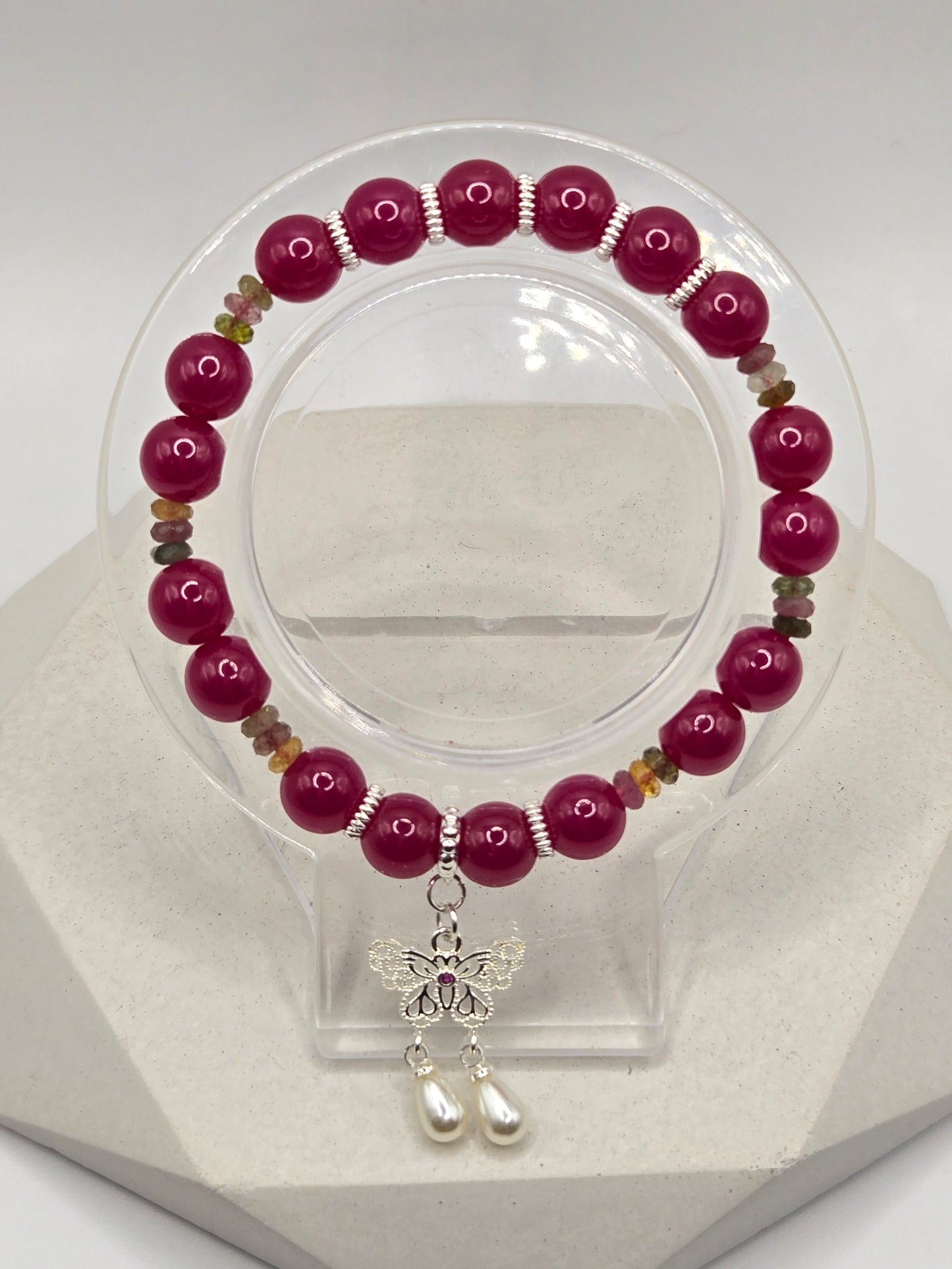 Ruby & Tourmaline Bracelet – Vibrant Elegance & Playful Charm