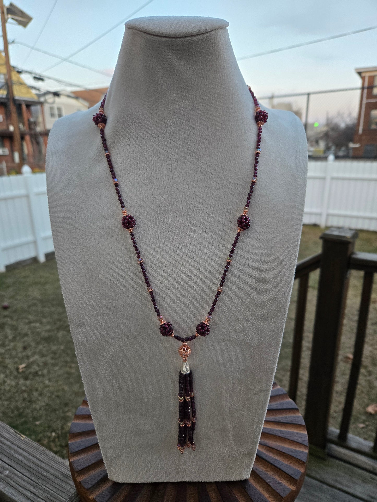 Purple Garnet Necklace and Bracelet Set – Elegant, Unique, and Timeless