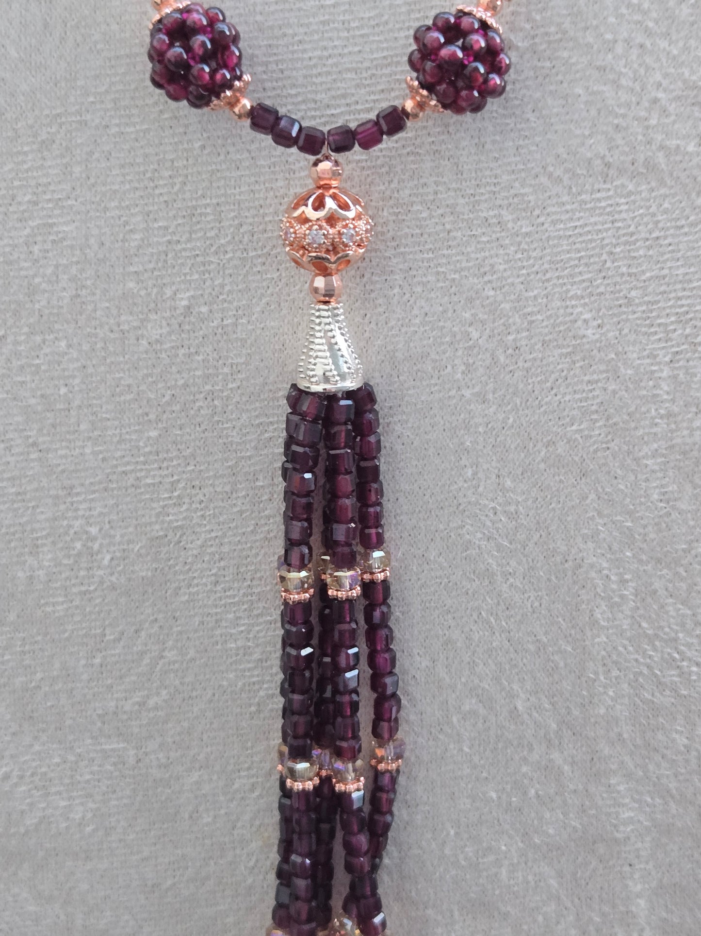 Purple Garnet Necklace and Bracelet Set – Elegant, Unique, and Timeless