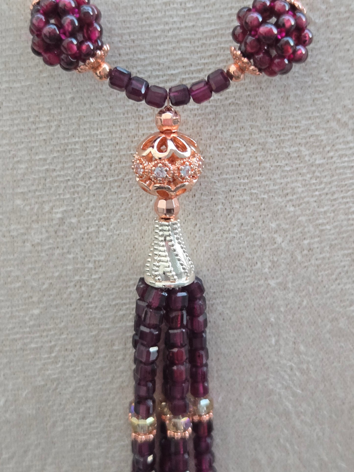 Purple Garnet Necklace and Bracelet Set – Elegant, Unique, and Timeless