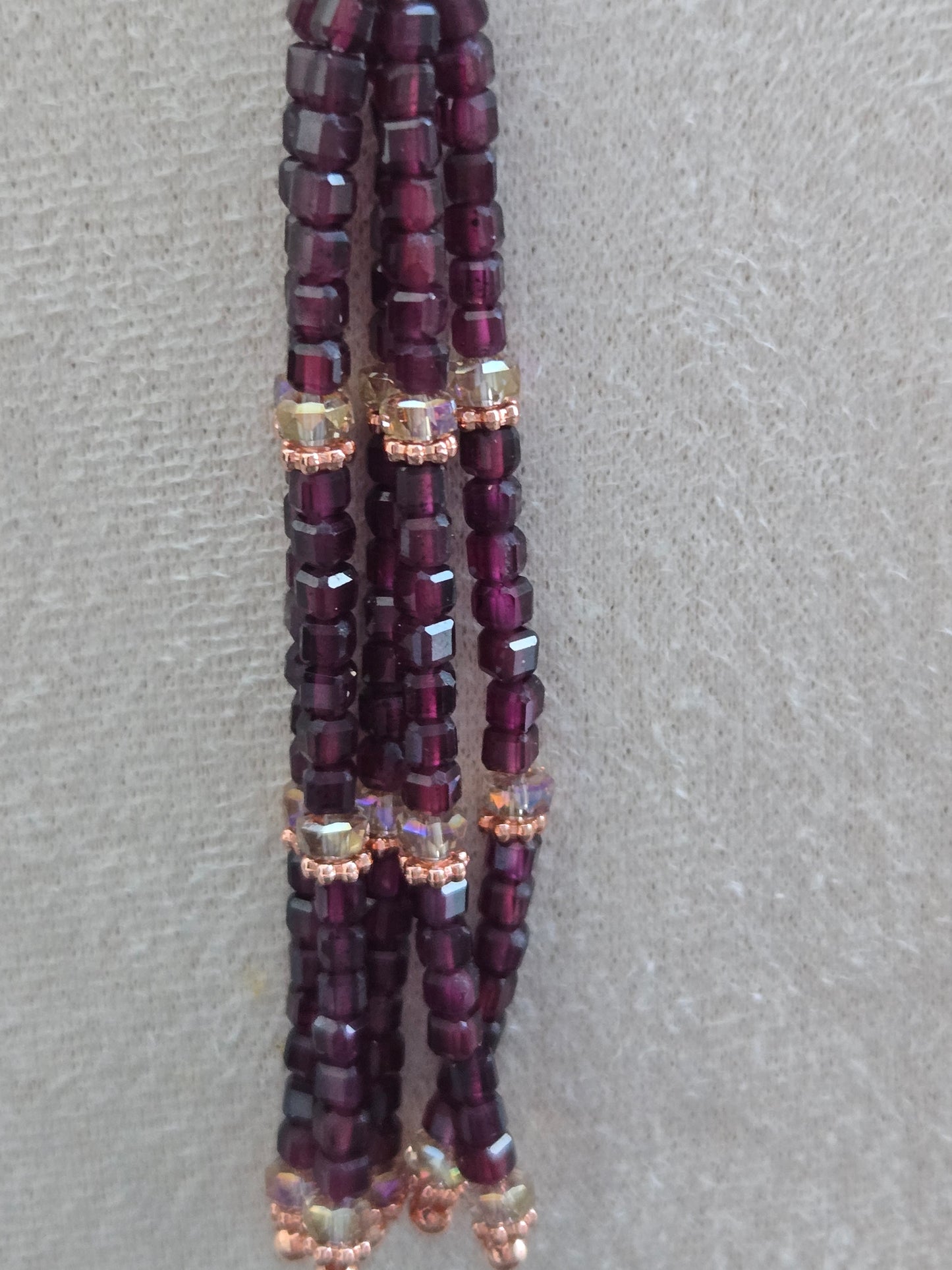 Purple Garnet Necklace and Bracelet Set – Elegant, Unique, and Timeless