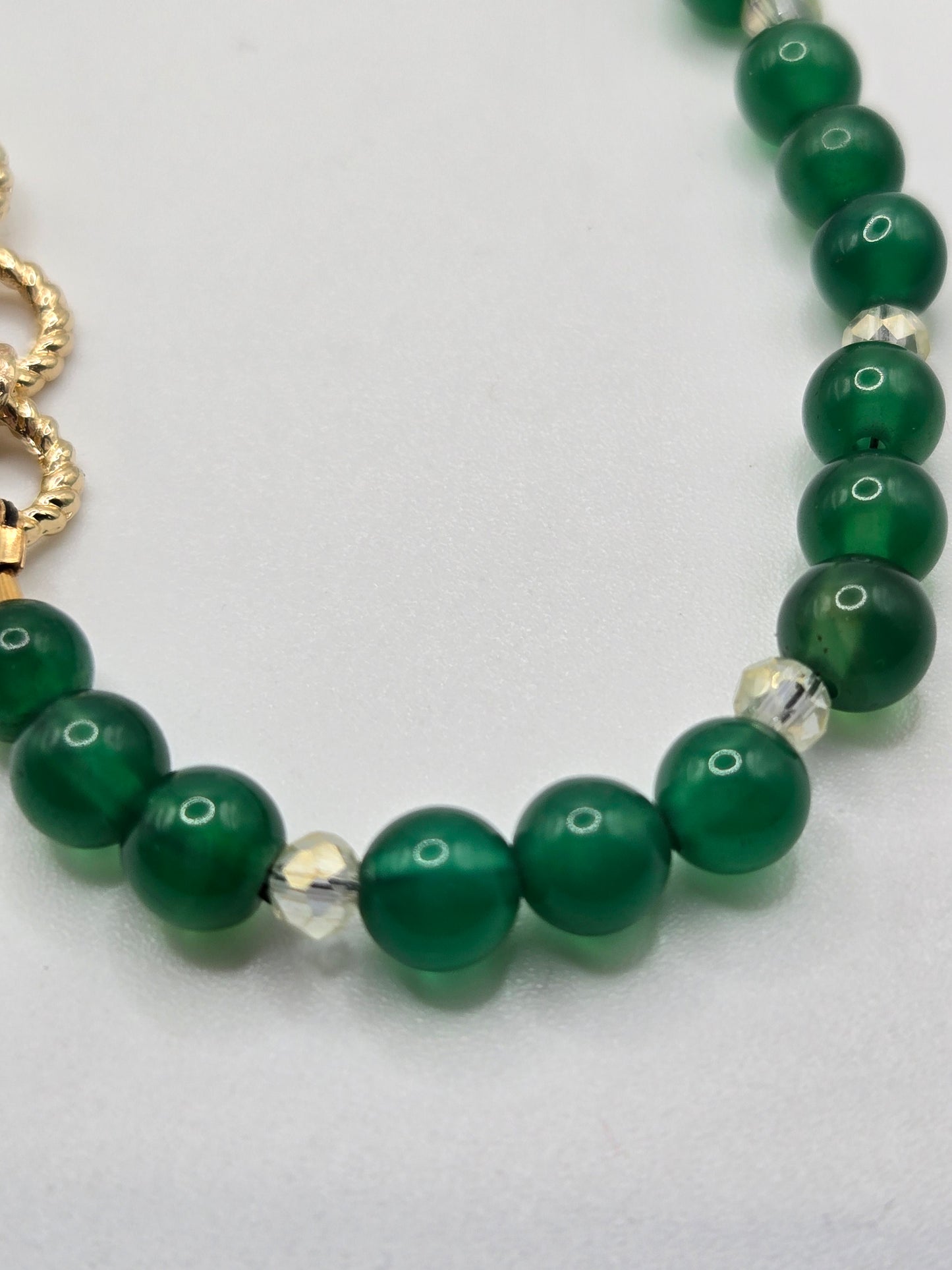 Green Agate & Pearl Necklace and Bracelet Set – Timeless Elegance & Feminine Charm