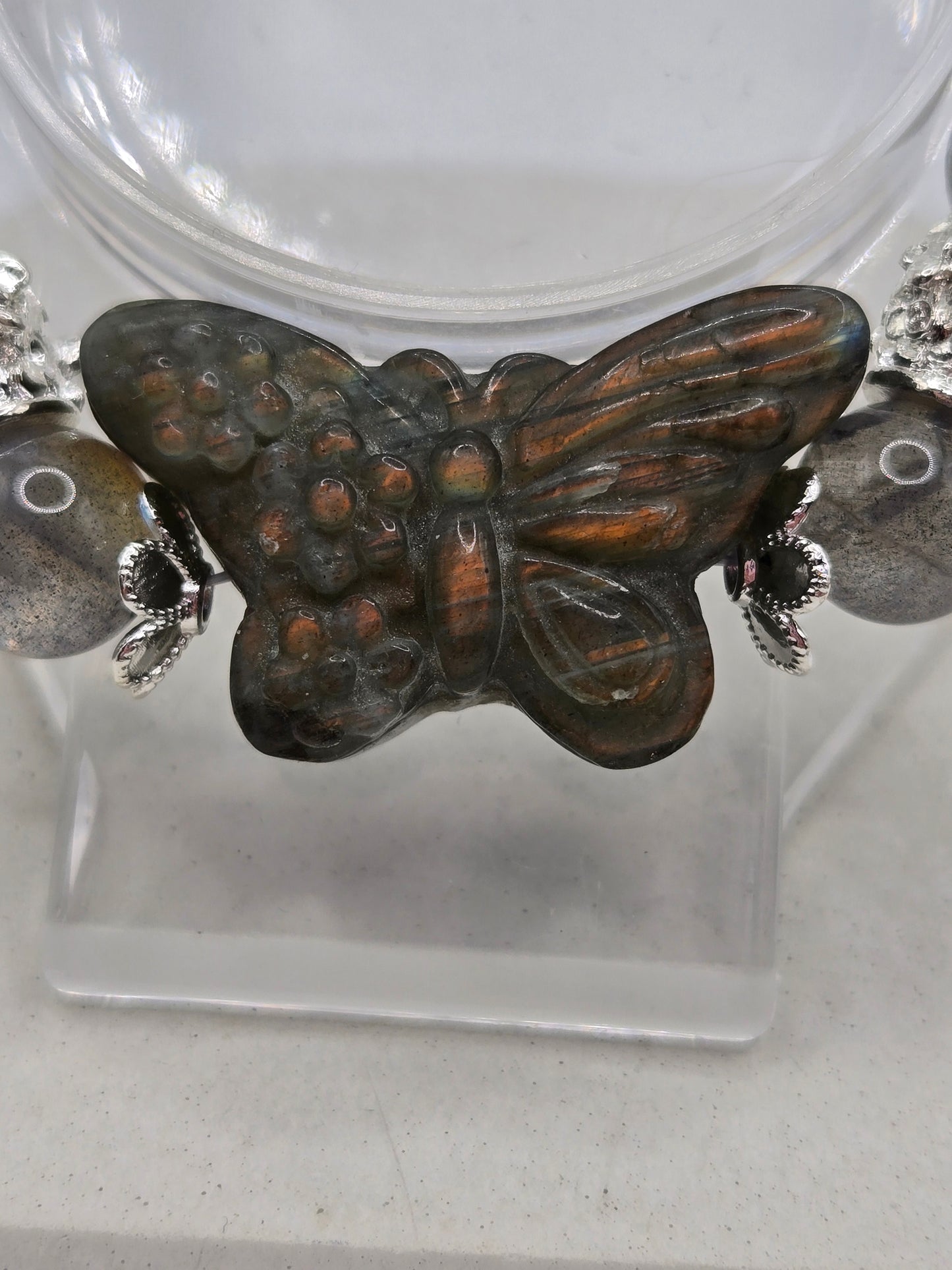 Labradorite Butterfly Bracelet – Mystical Glow & Transformation