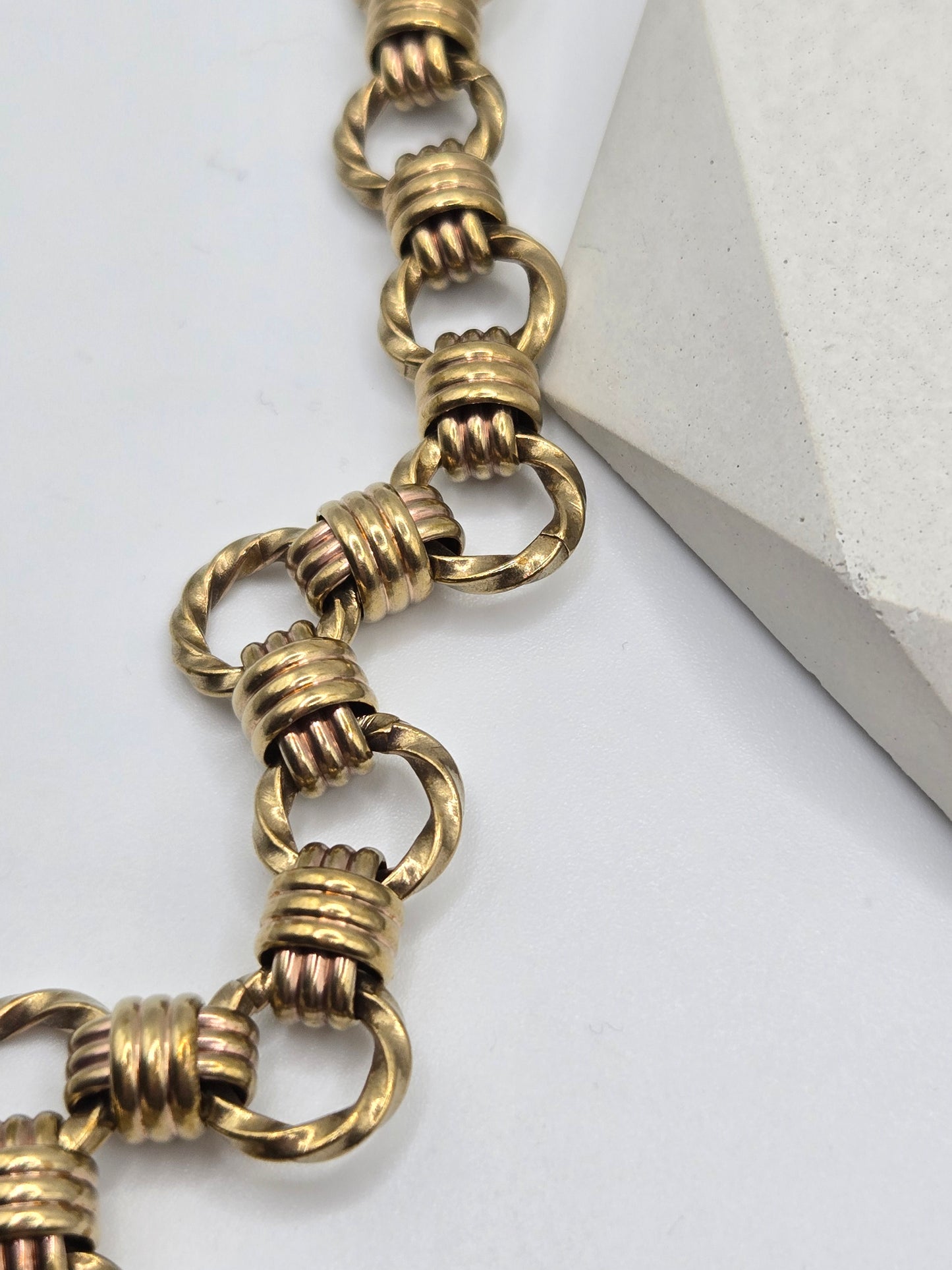 Brass Chain & Glass Bead Necklace and Bracelet Set – Vibrant, Whimsical & Elegant