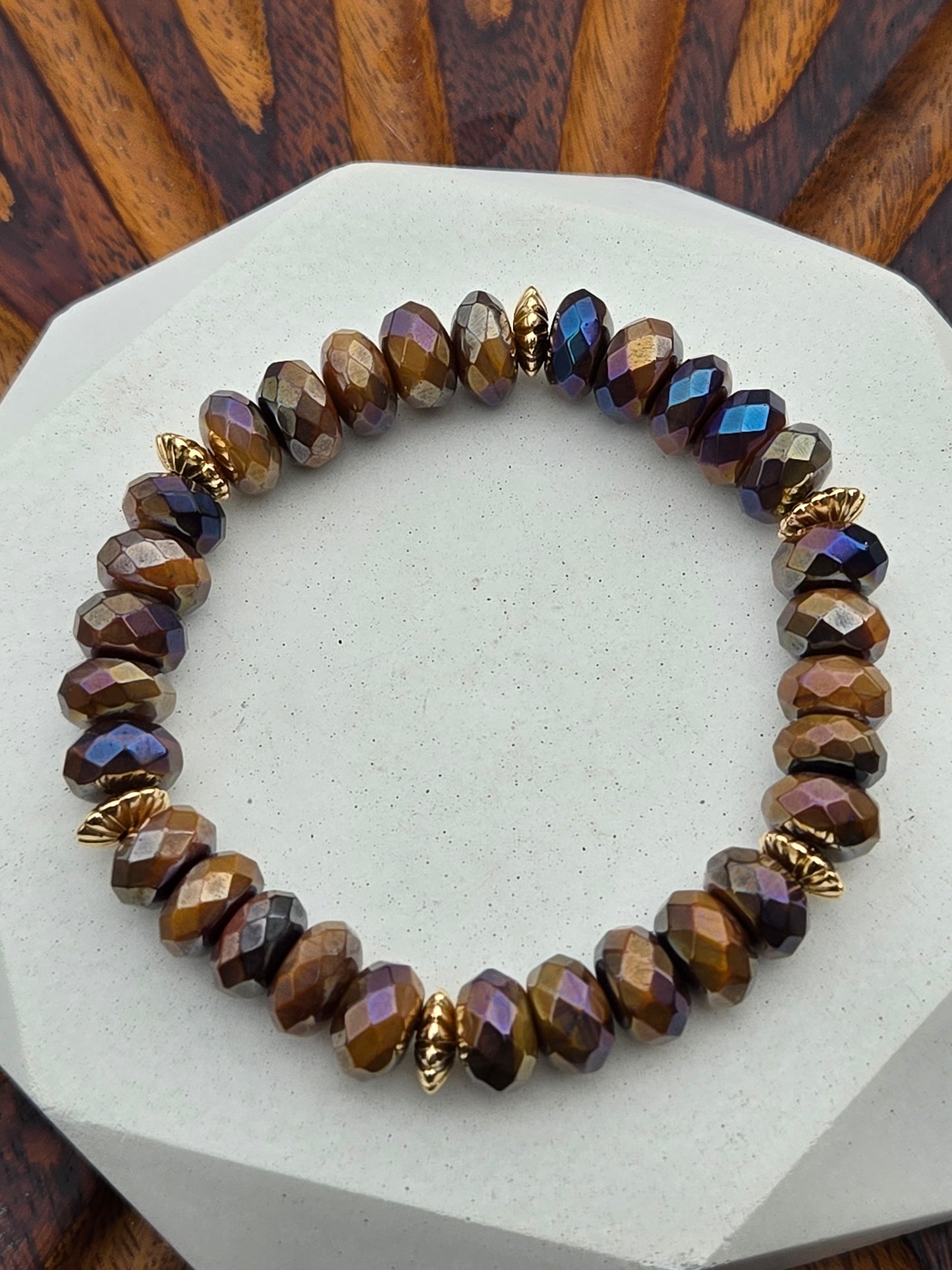Tiger's Eye Necklace and Bracelet Set – Bold, Natural Elegance with a Touch of Gold