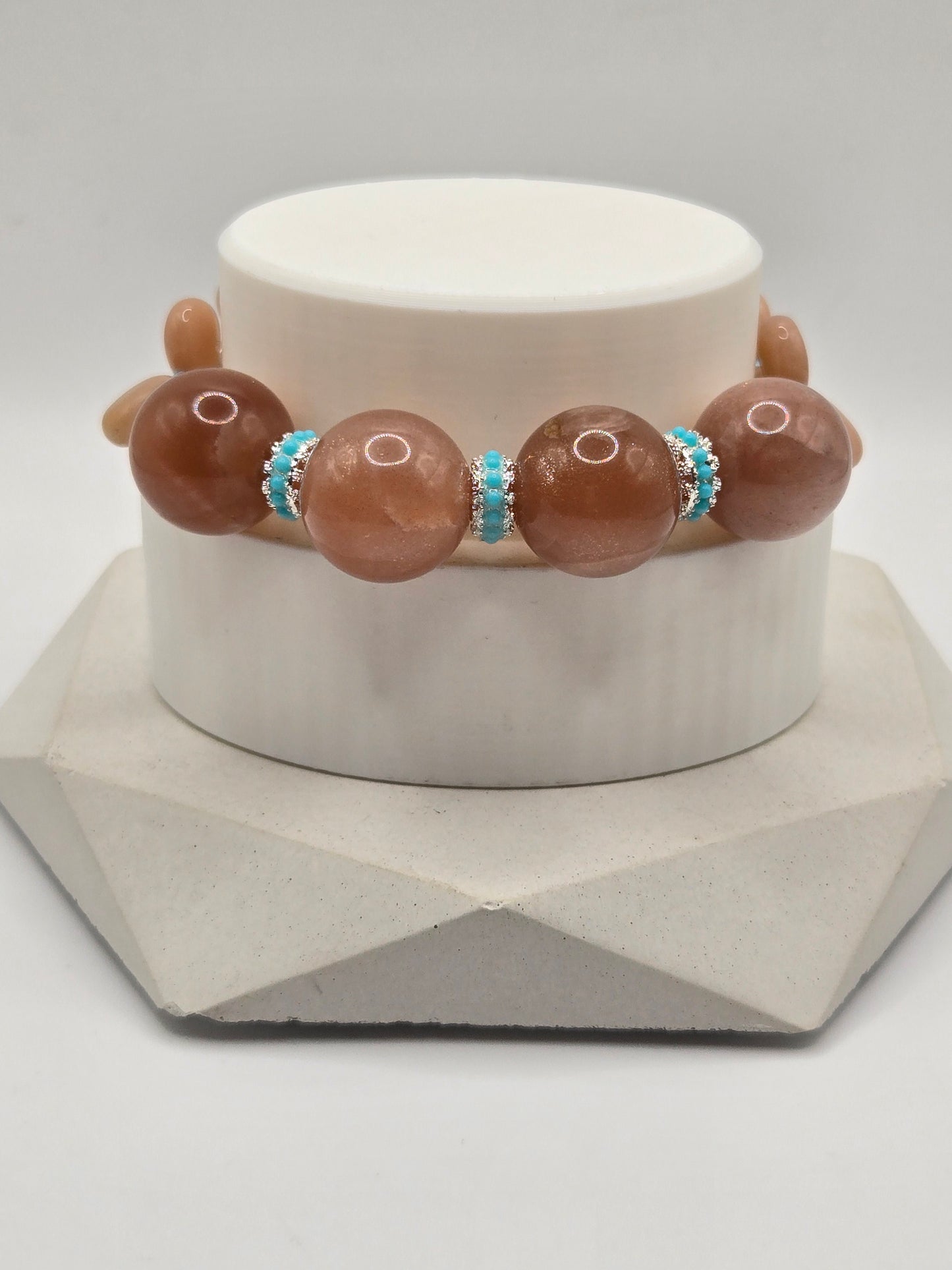 Peach Moonstone Bracelet