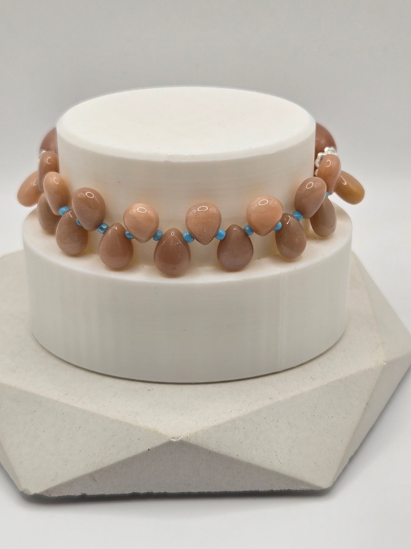 Peach Moonstone Bracelet