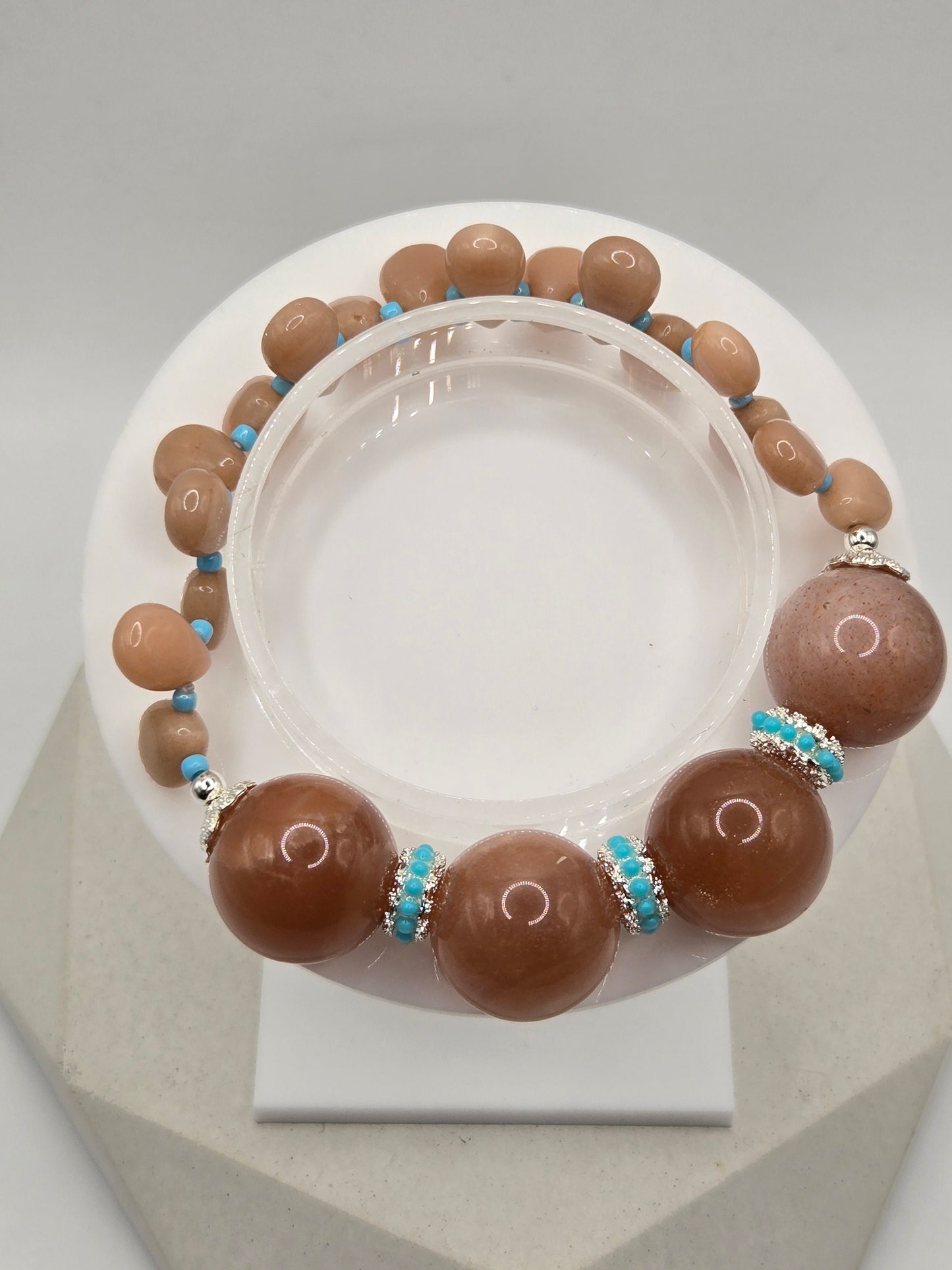 Peach Moonstone Bracelet