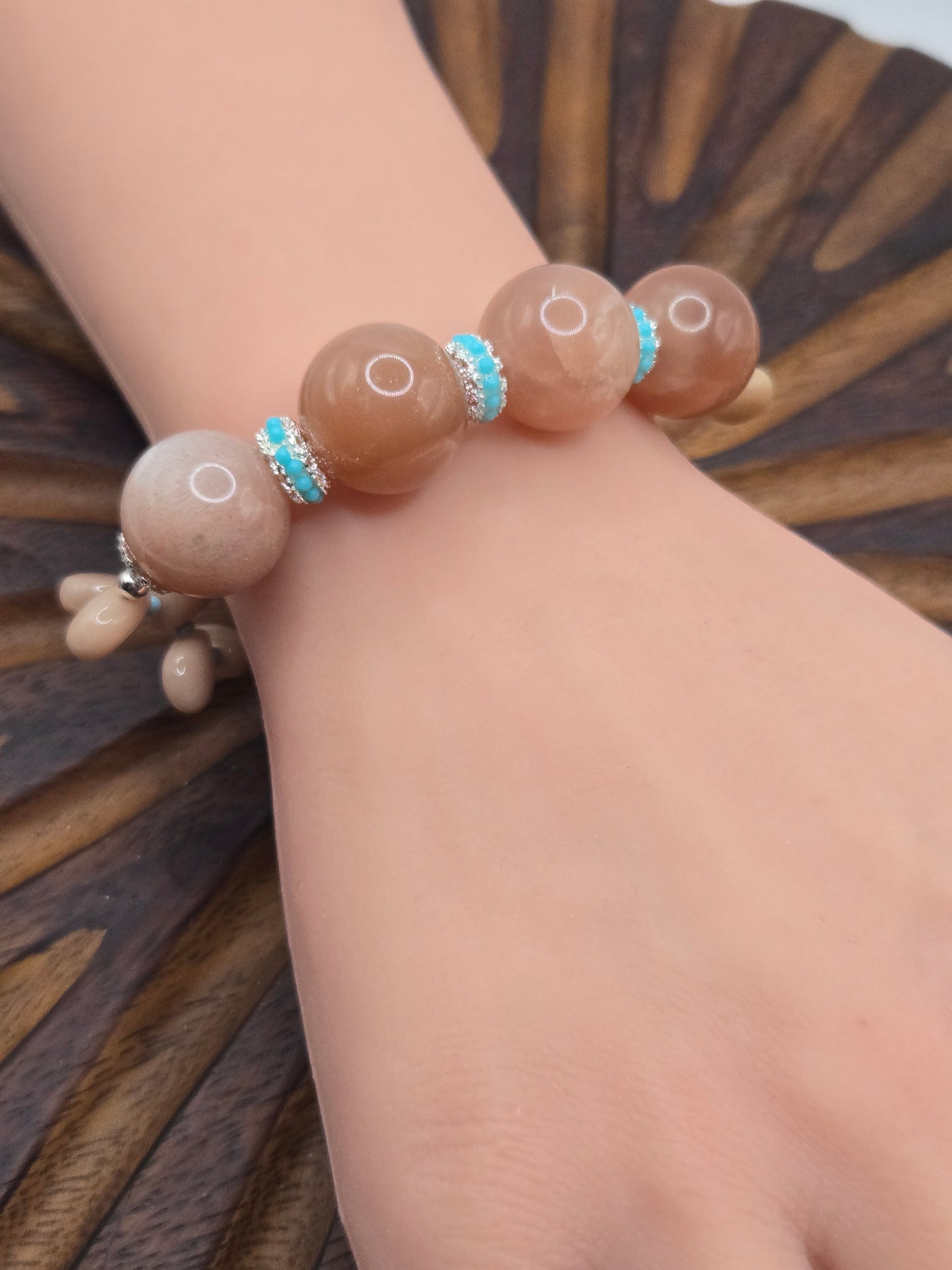 Peach Moonstone Bracelet