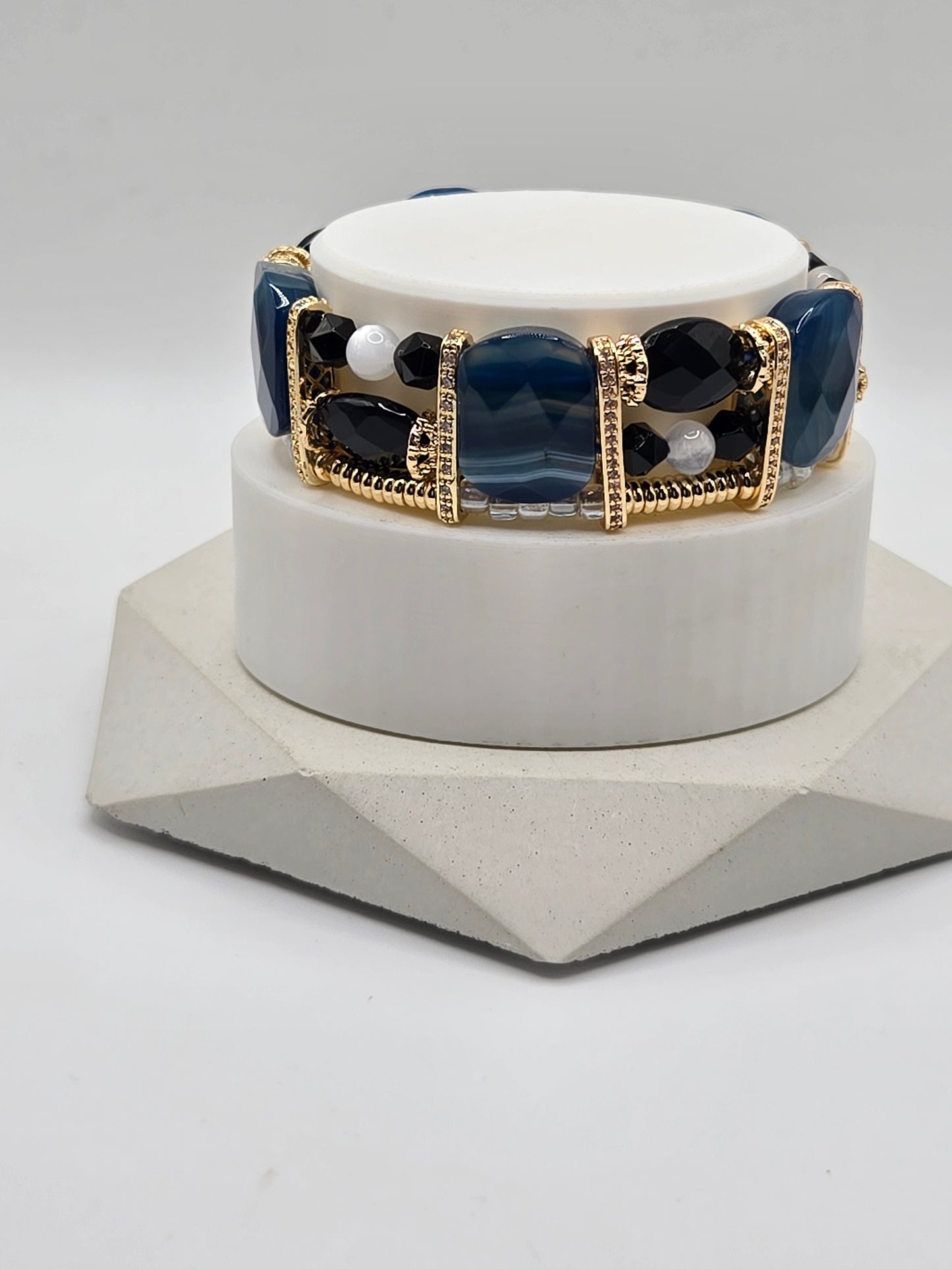 Blue Agate Soft Bangle