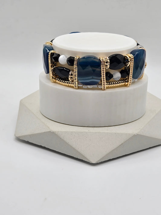 Blue Agate Soft Bangle