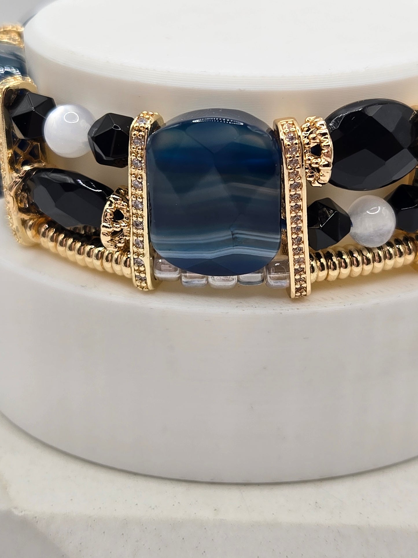 Blue Agate Soft Bangle