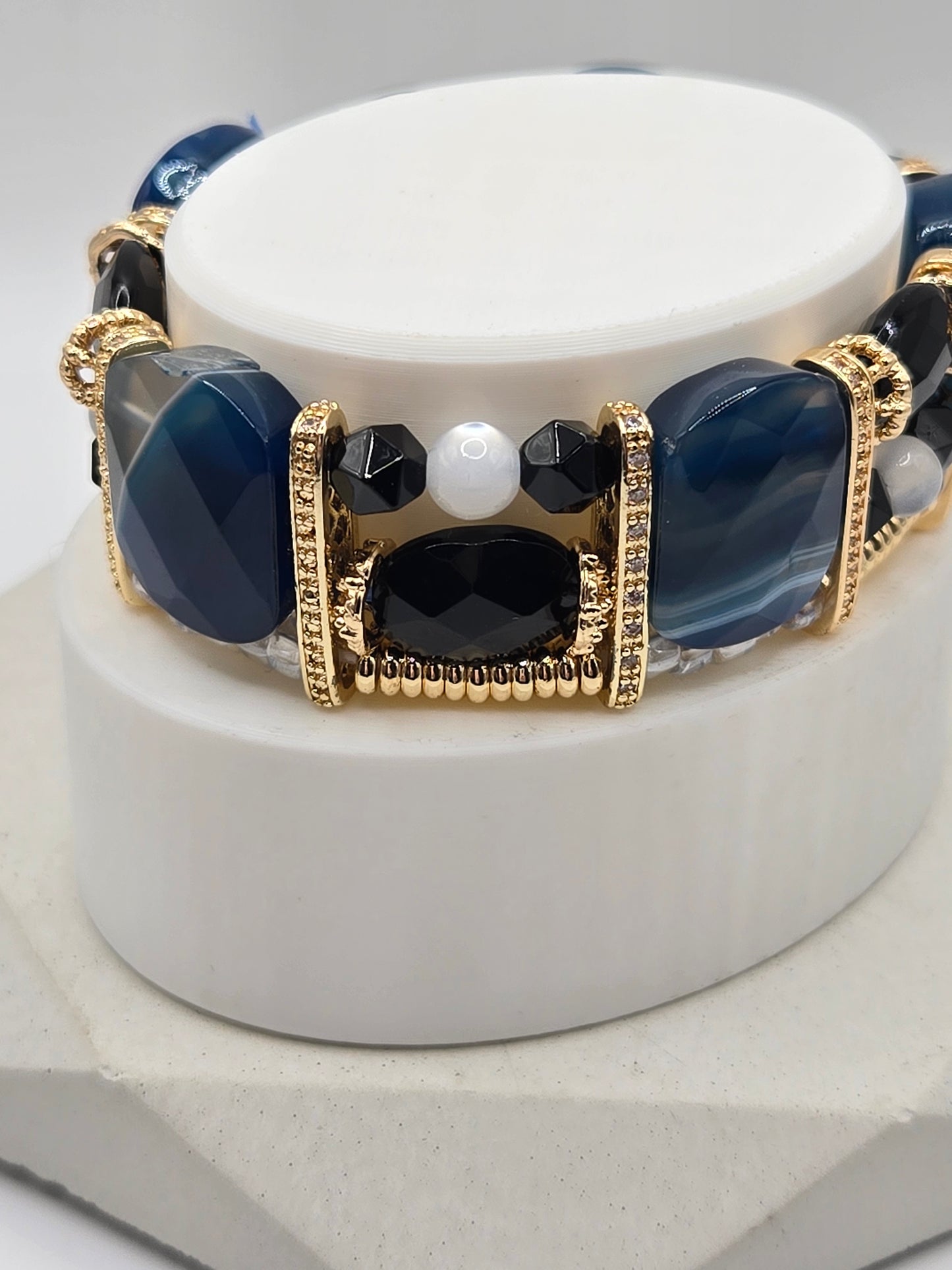 Blue Agate Soft Bangle