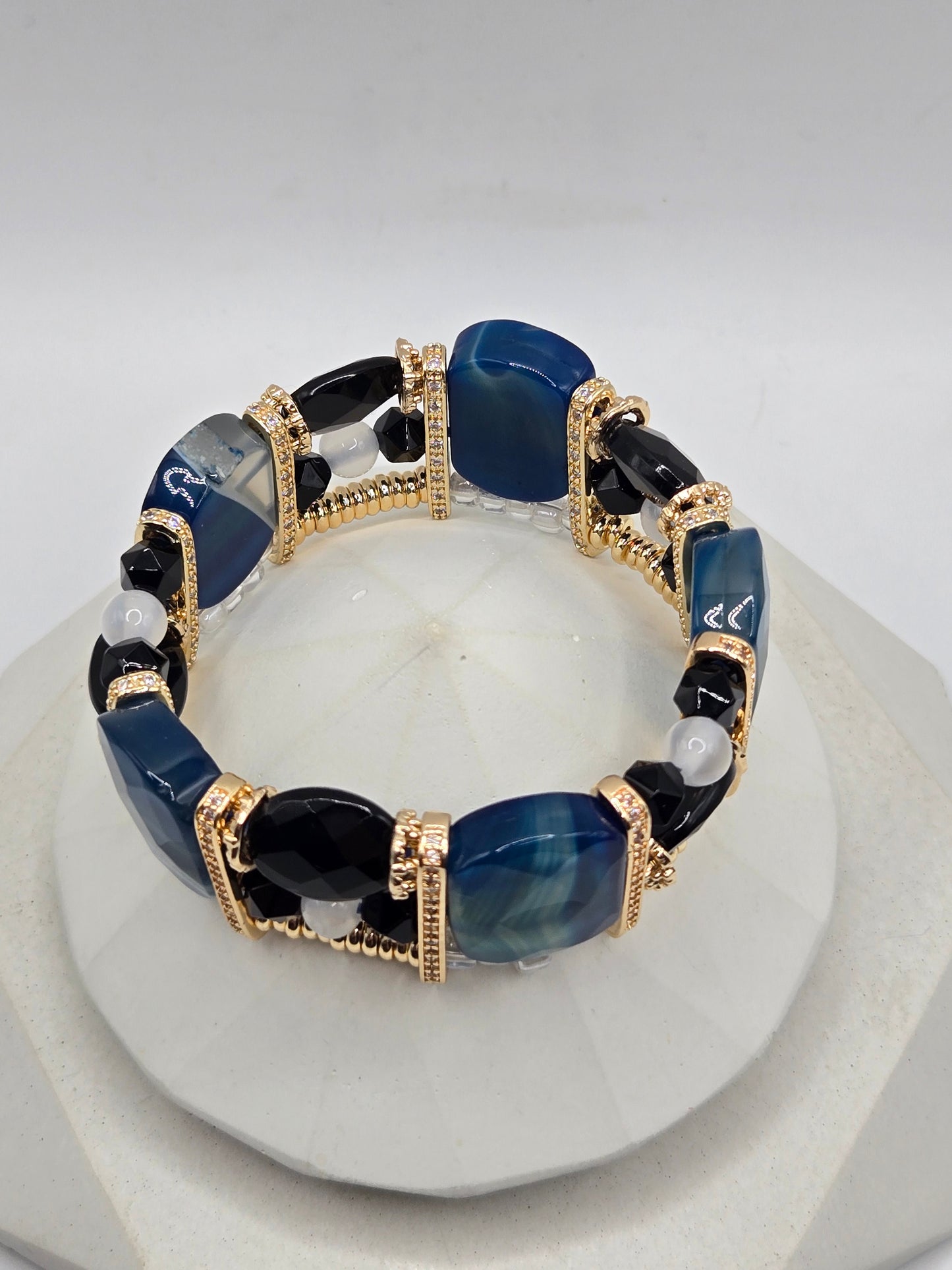 Blue Agate Soft Bangle