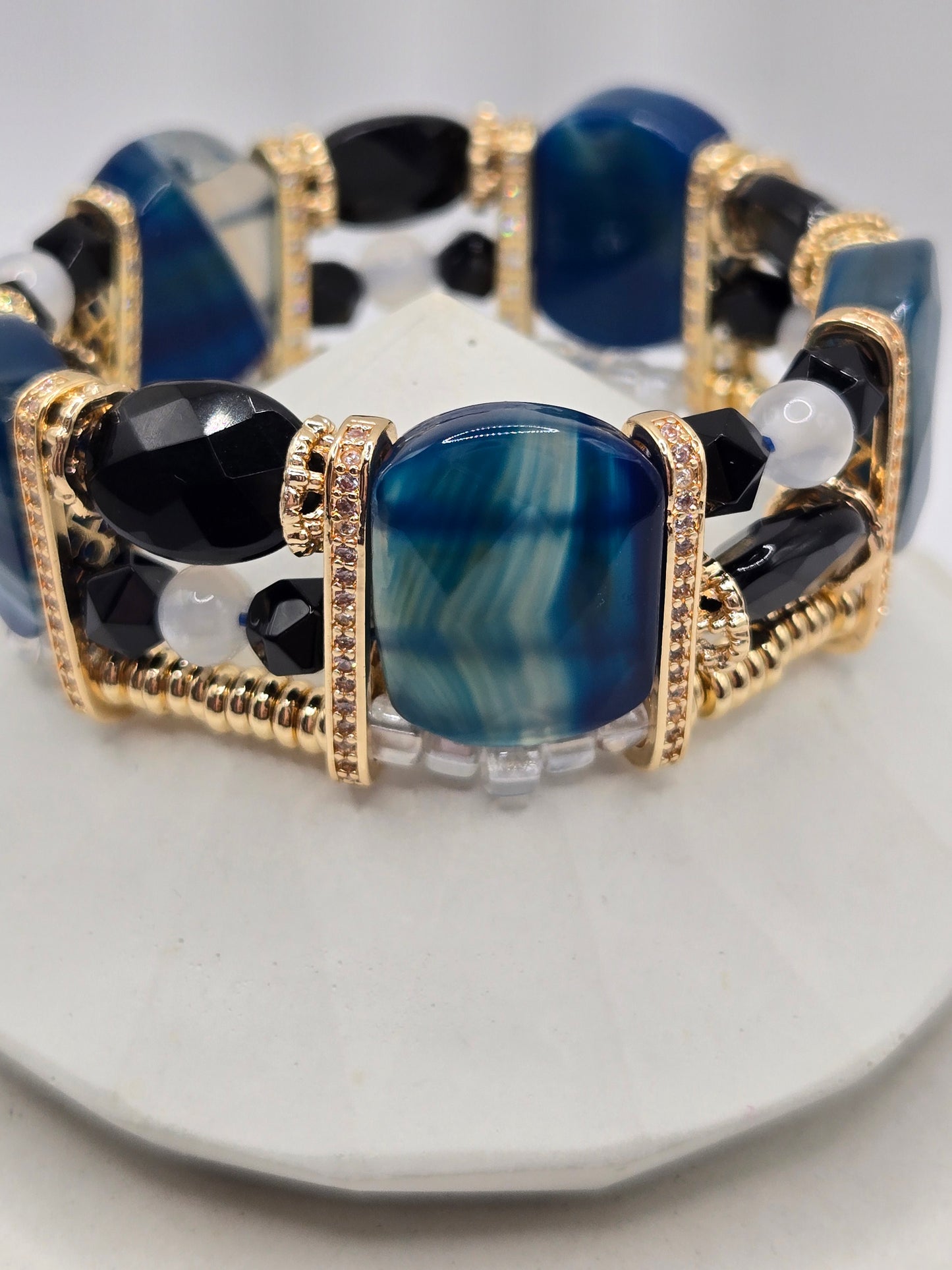 Blue Agate Soft Bangle
