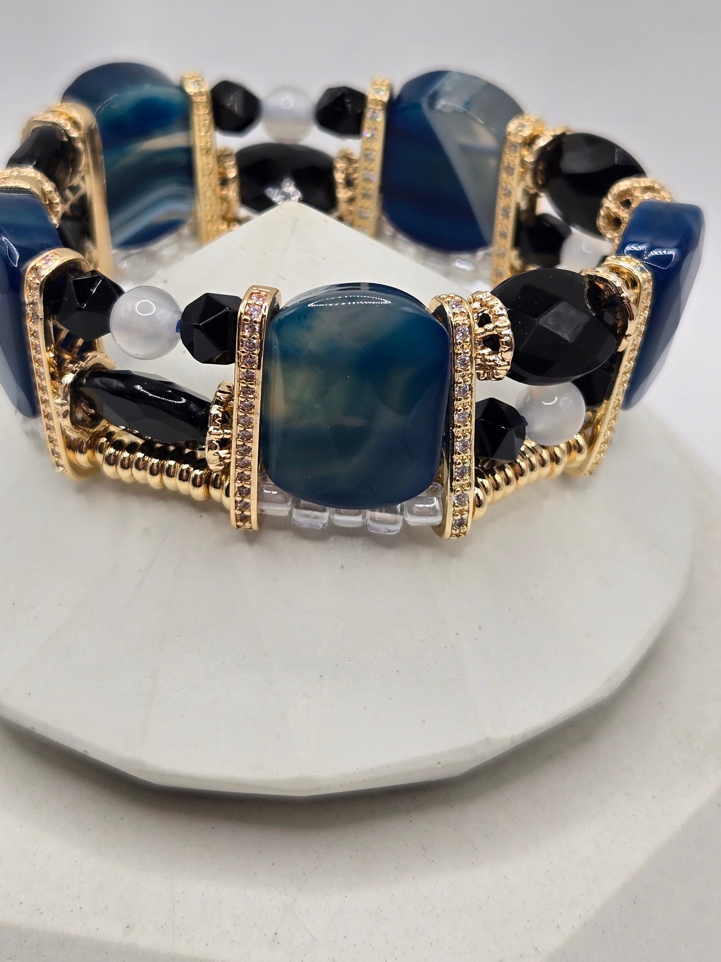 Blue Agate Soft Bangle