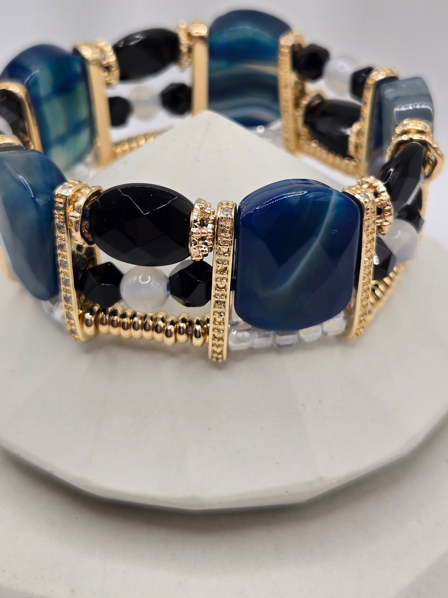 Blue Agate Soft Bangle