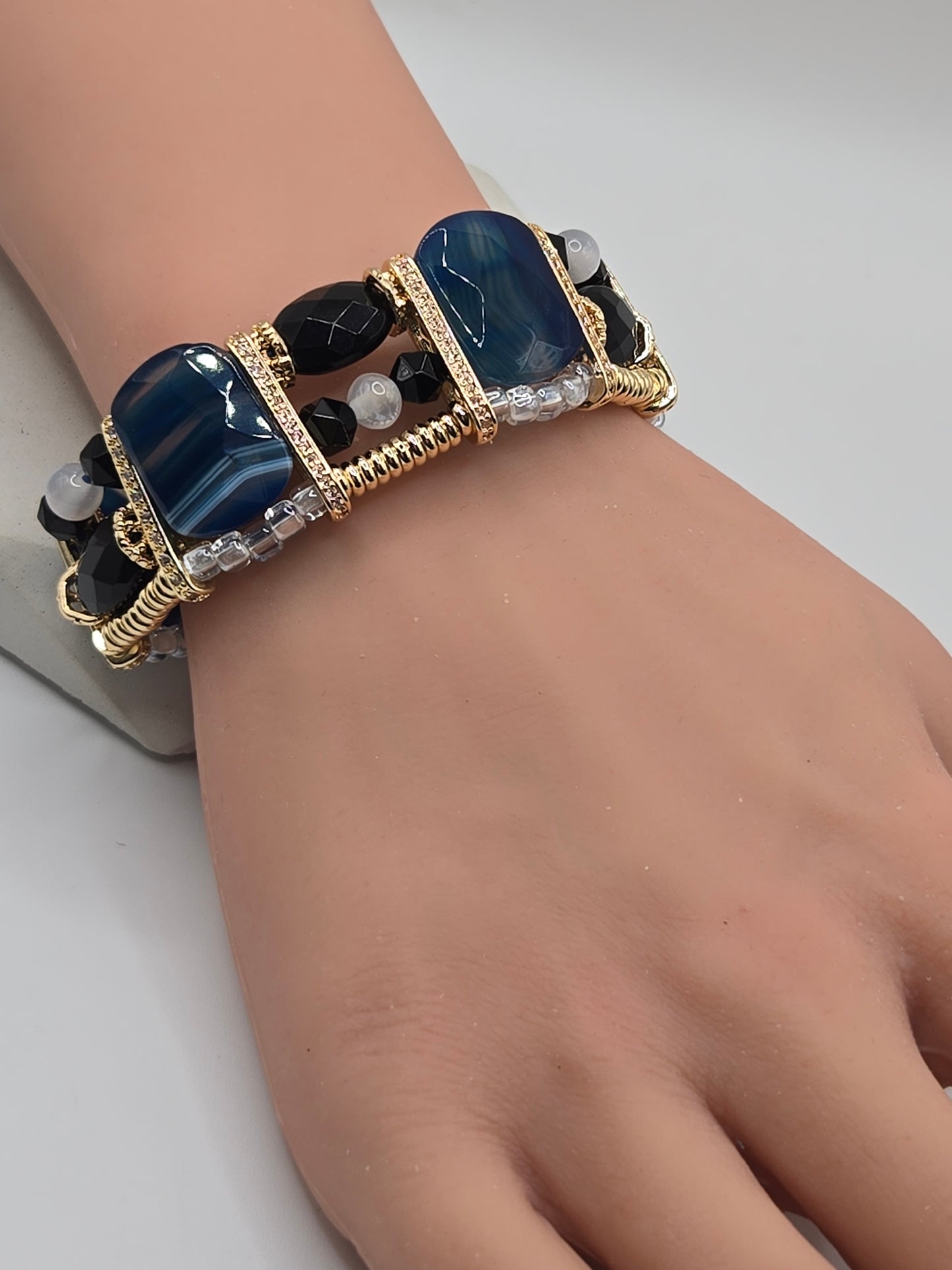 Blue Agate Soft Bangle