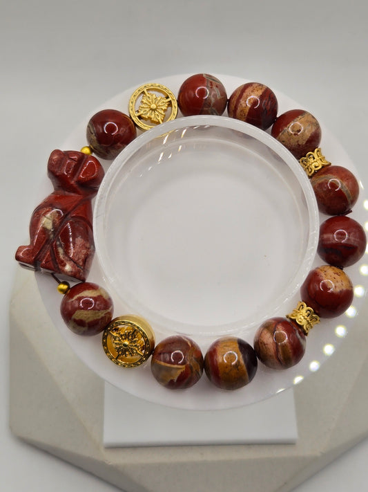 Red Jasper Dog Bracelet