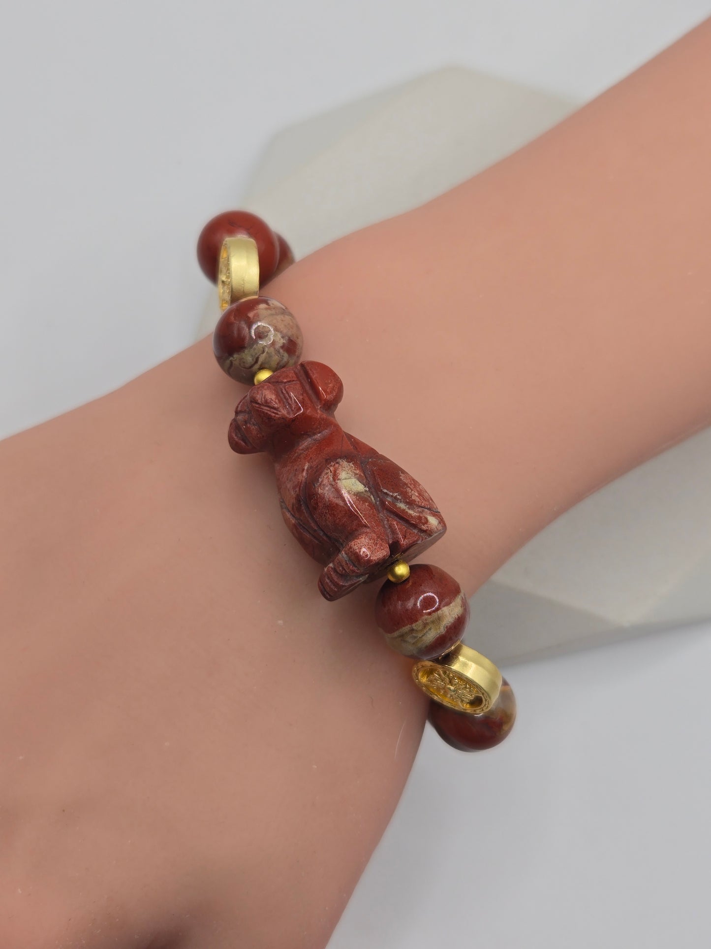 Red Jasper Dog Bracelet
