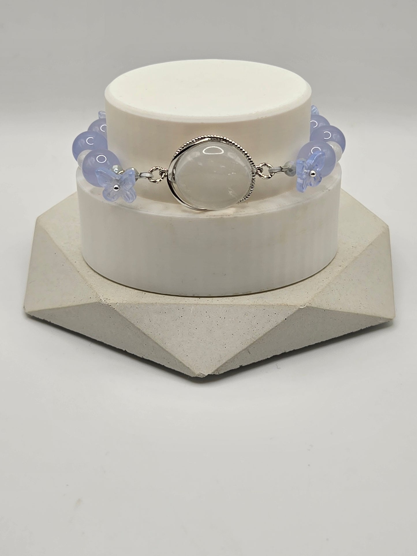 Soft Blue Chalcedony Bracelet
