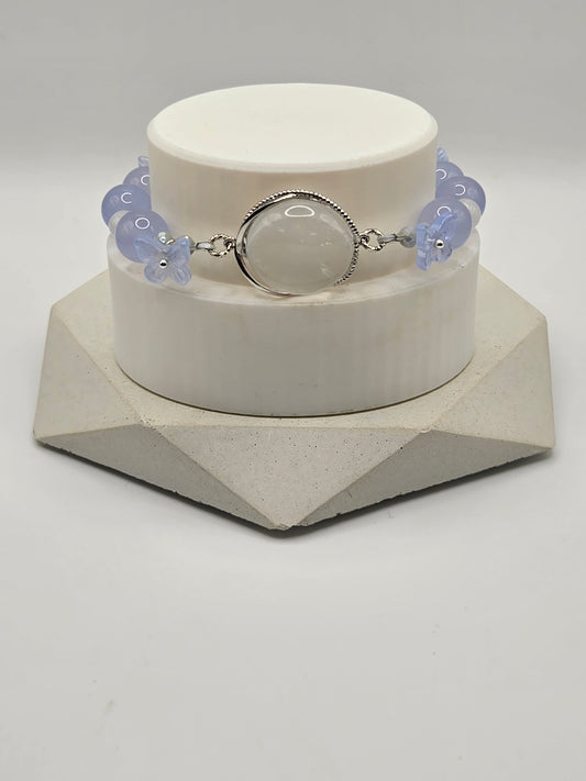 Soft Blue Chalcedony Bracelet