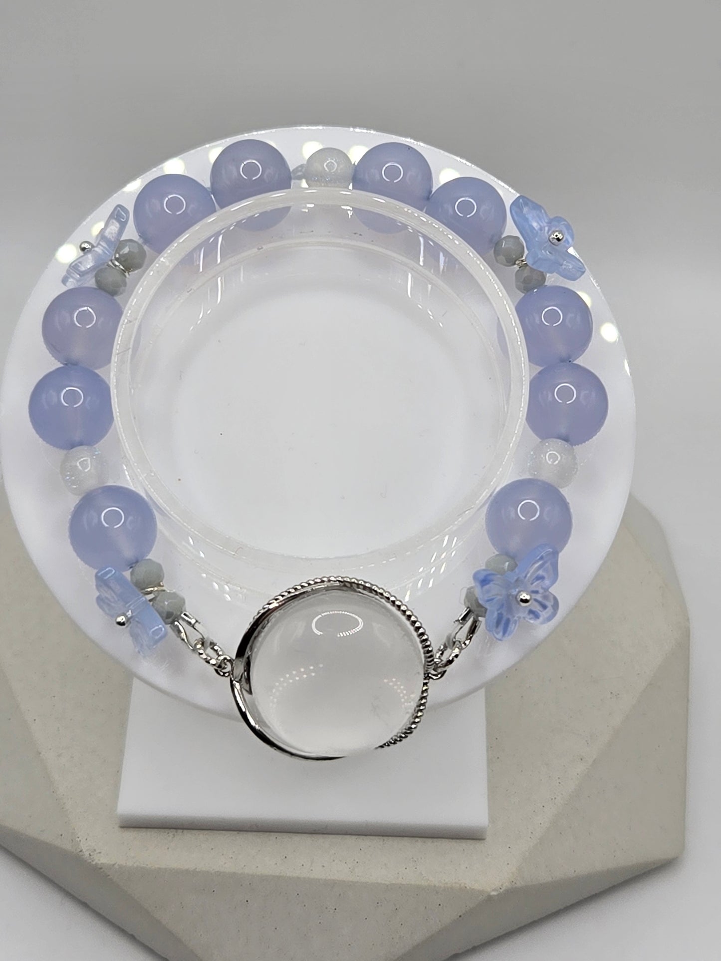 Soft Blue Chalcedony Bracelet