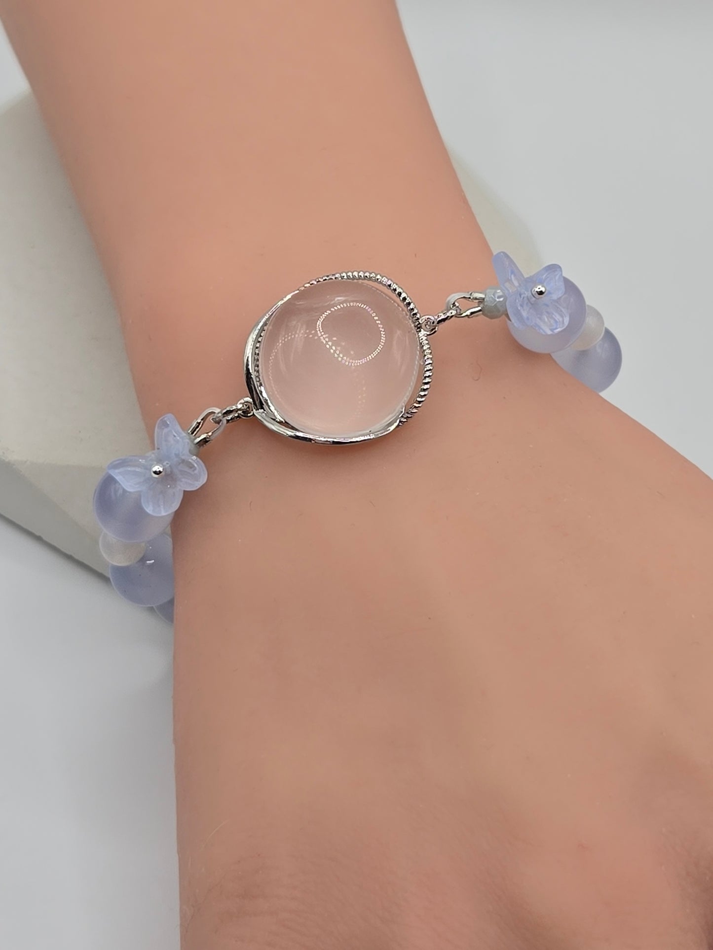 Soft Blue Chalcedony Bracelet