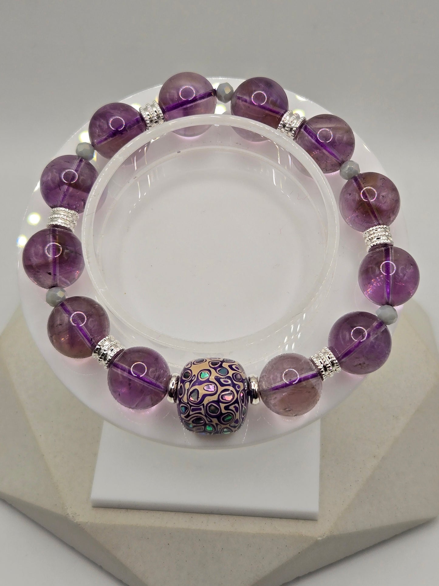 Garden Amethyst Bracelet with Daqi Bead