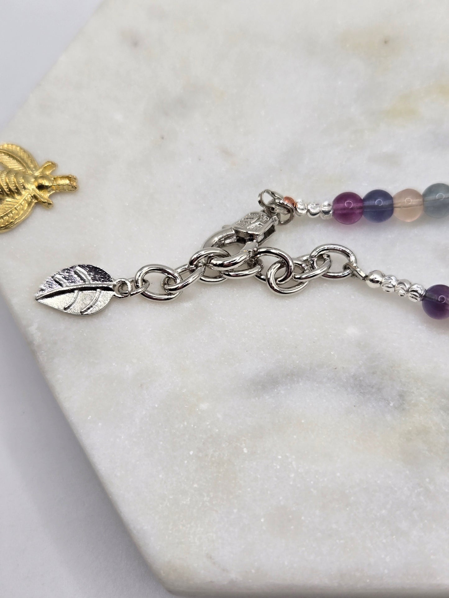 💜 Fluorite Necklace & Bracelet Set