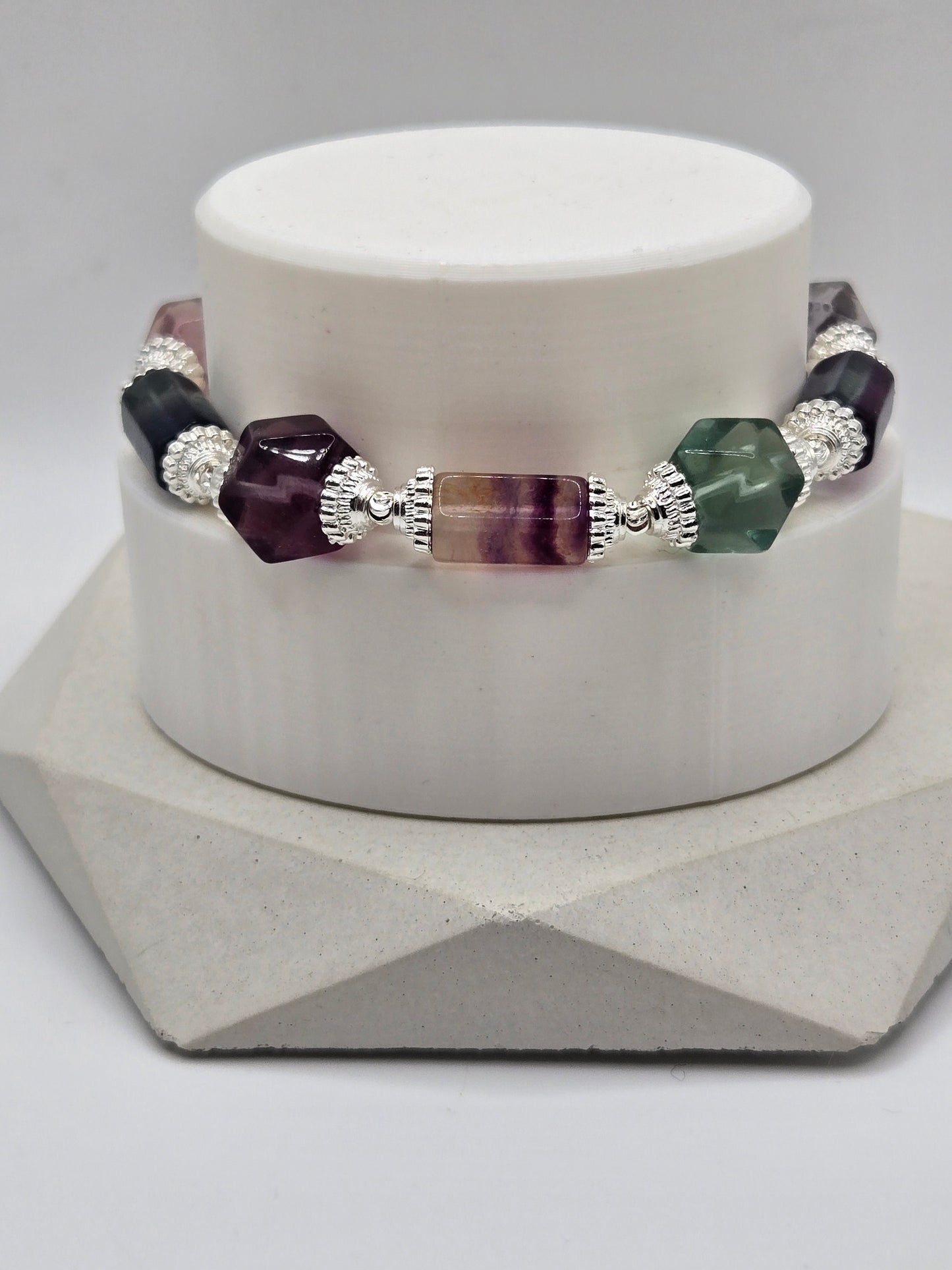 💜 Fluorite Necklace & Bracelet Set
