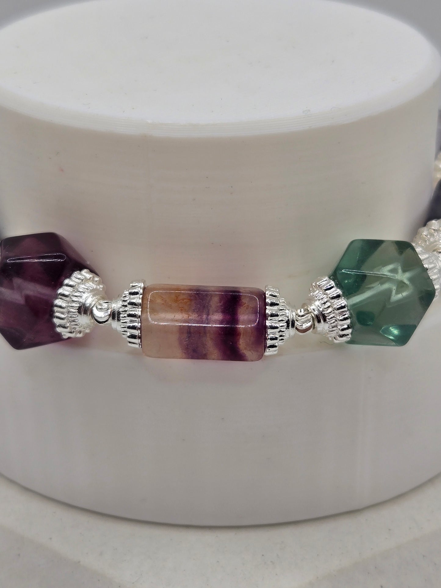💜 Fluorite Necklace & Bracelet Set
