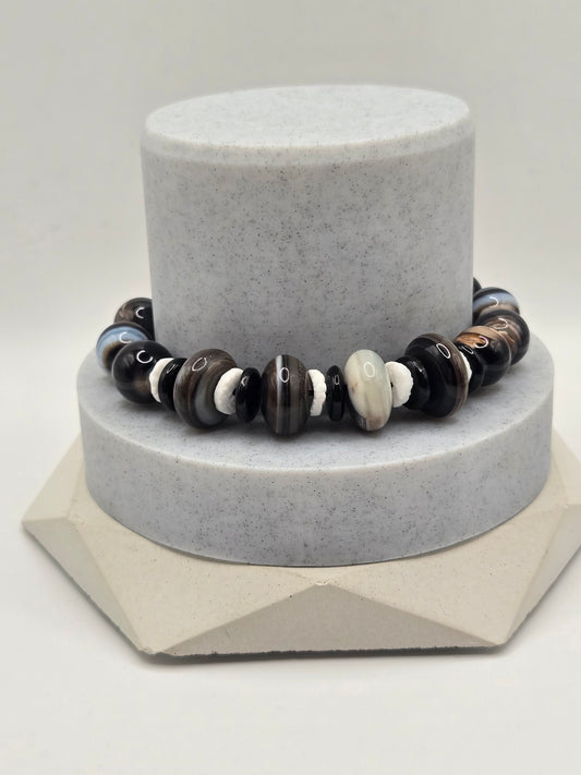 Black Banded Agate Bracelet