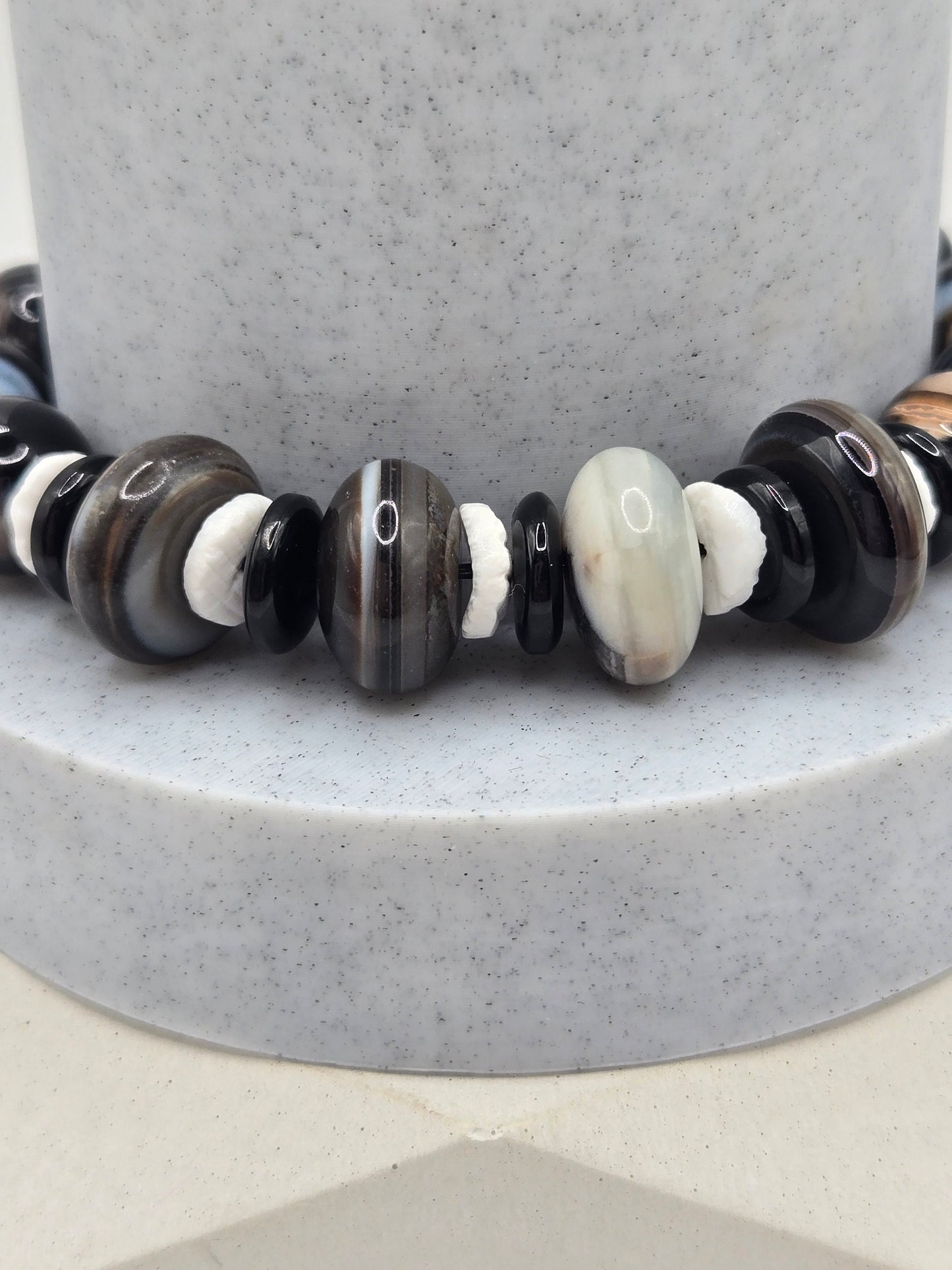 Black Banded Agate Bracelet