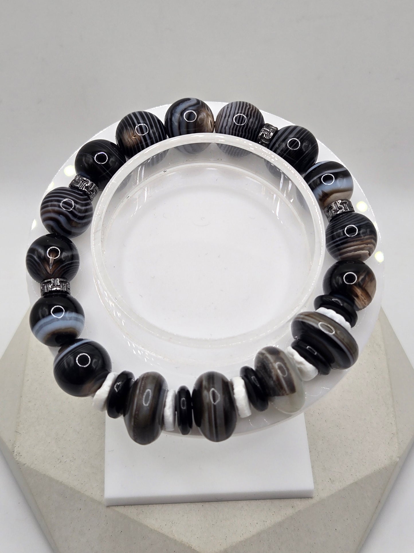 Black Banded Agate Bracelet